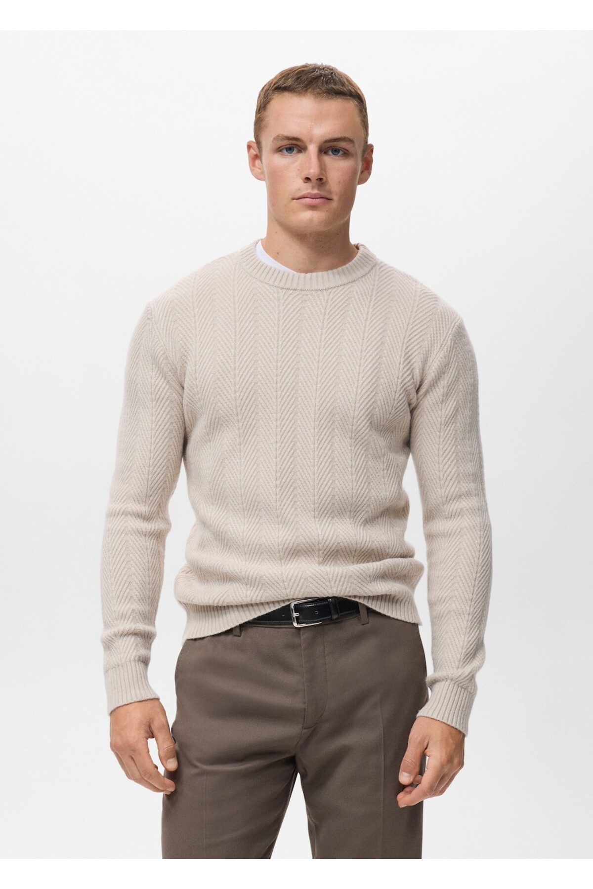 مانگو ژاکت بافتنی طرح شاه‌ماهی