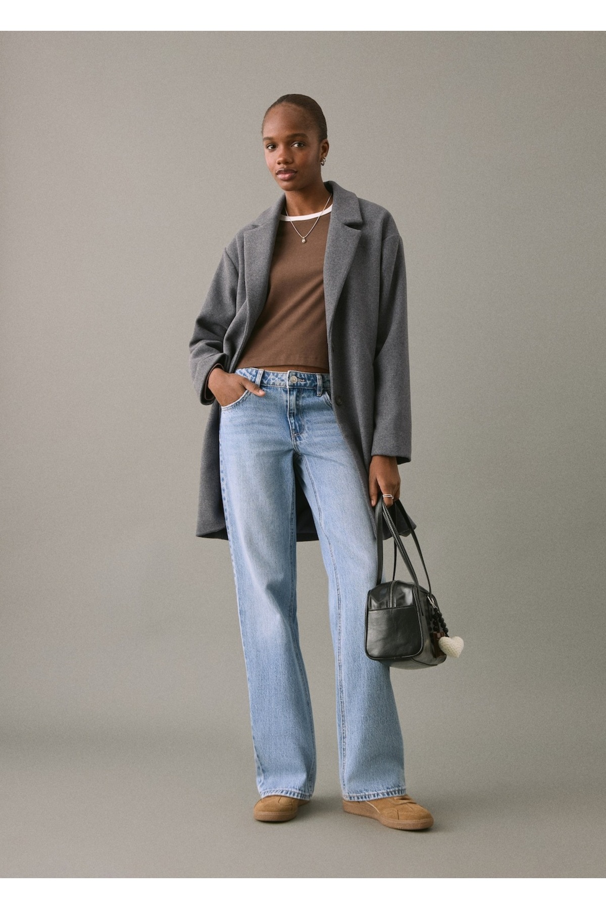 MANGO Teen  Midi kumaş palto - Görsel 2