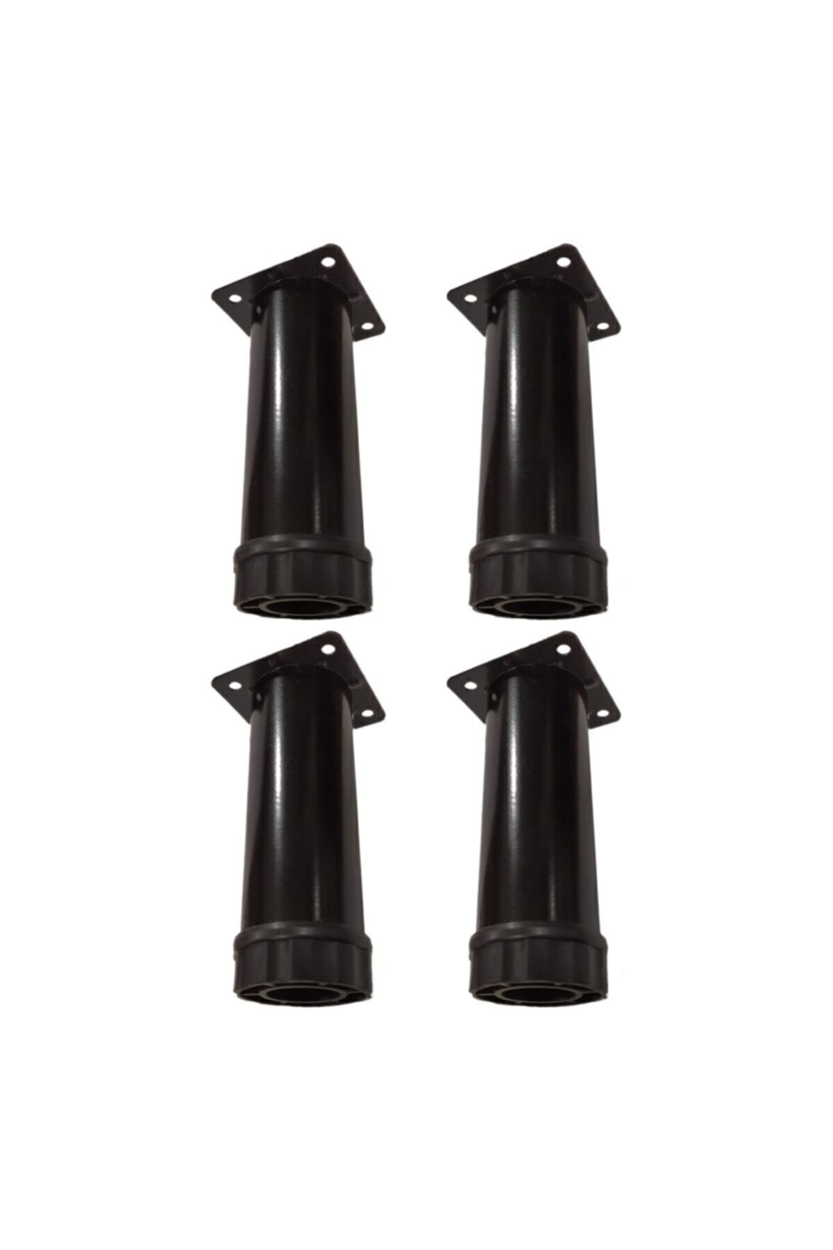 Metal Base with Table Sofa Cabinet Countertop Furniture Base Leg Black 10 Cm (4 PCS)
