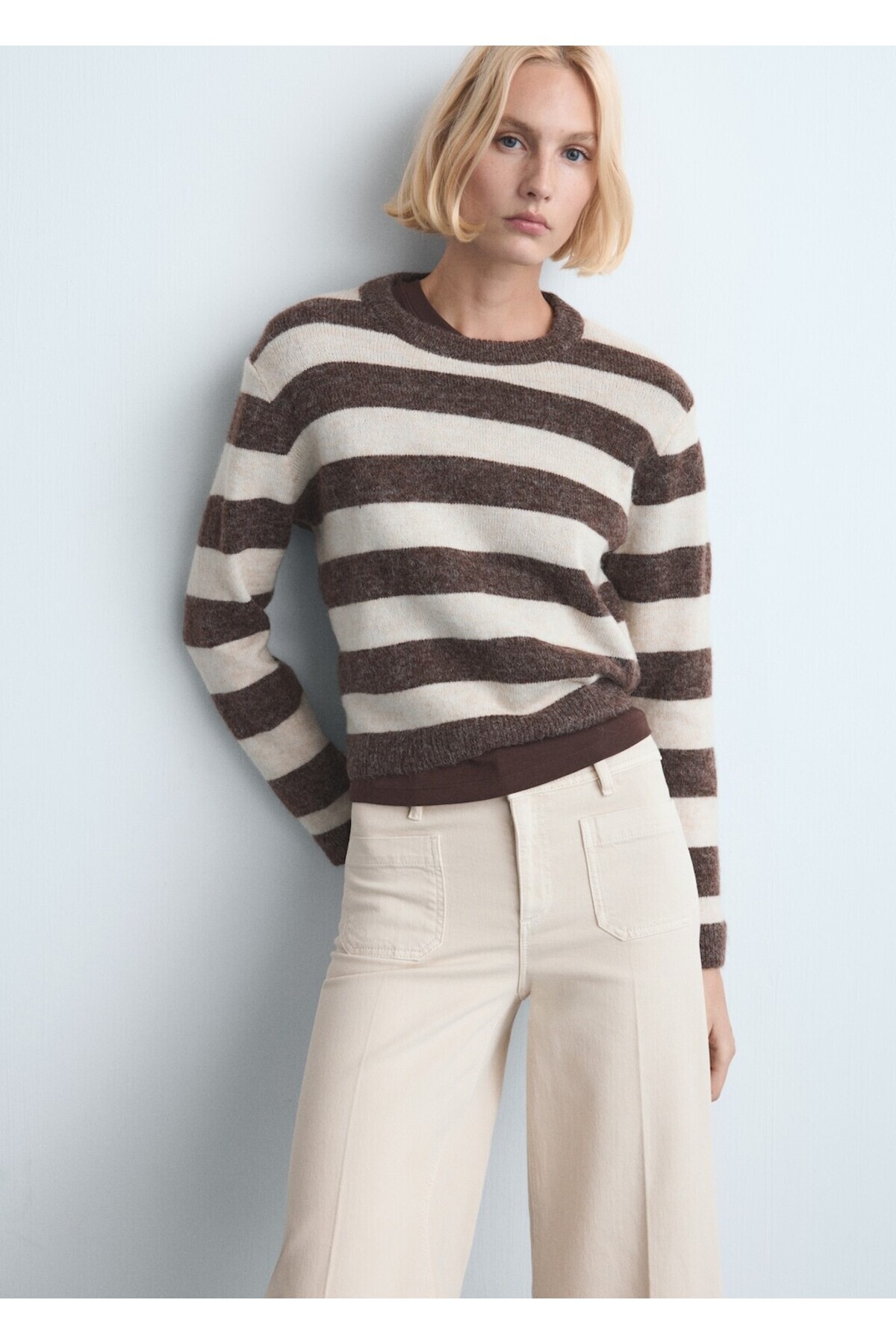 MANGO  Wideleg cepli jean pantolon - Görsel 6