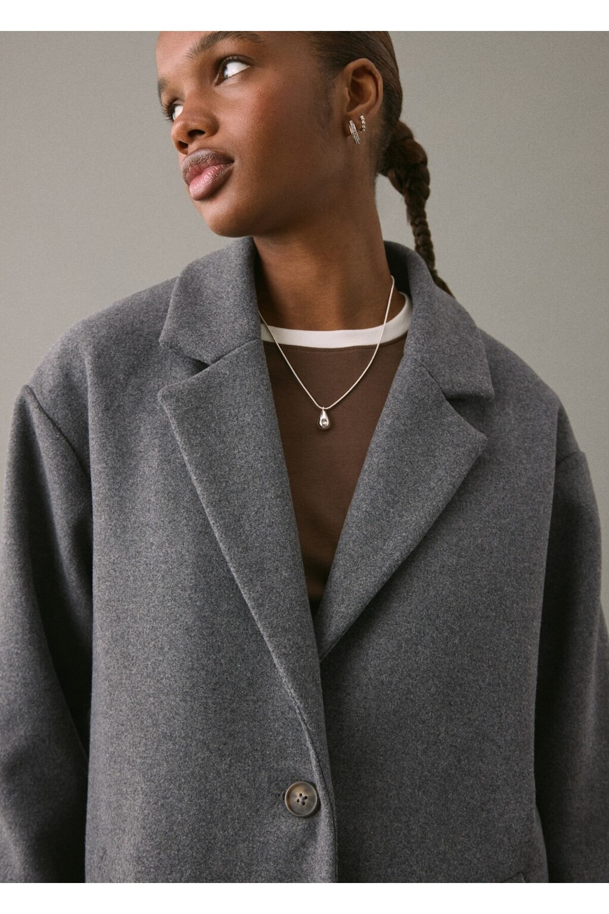 MANGO Teen  Midi kumaş palto - Görsel 6