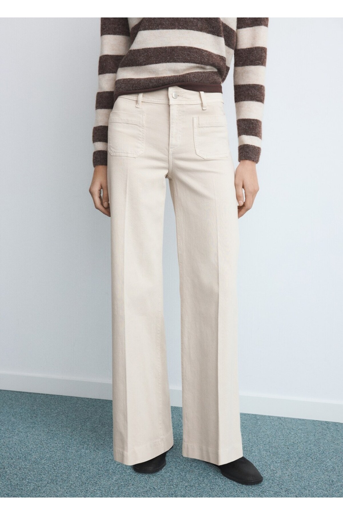 MANGO  Wideleg cepli jean pantolon