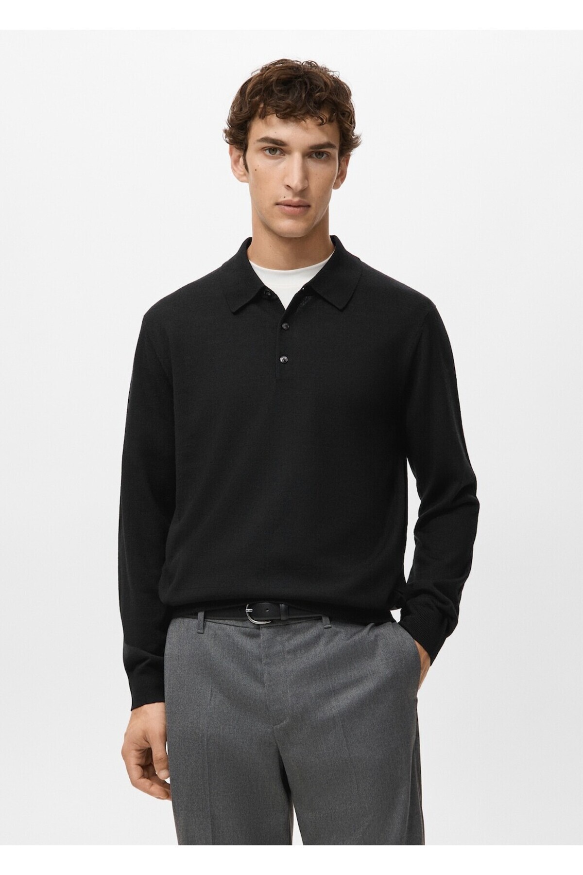 مانگو پلیور یقه‌دار ۱۰۰٪ پشم مرینوس