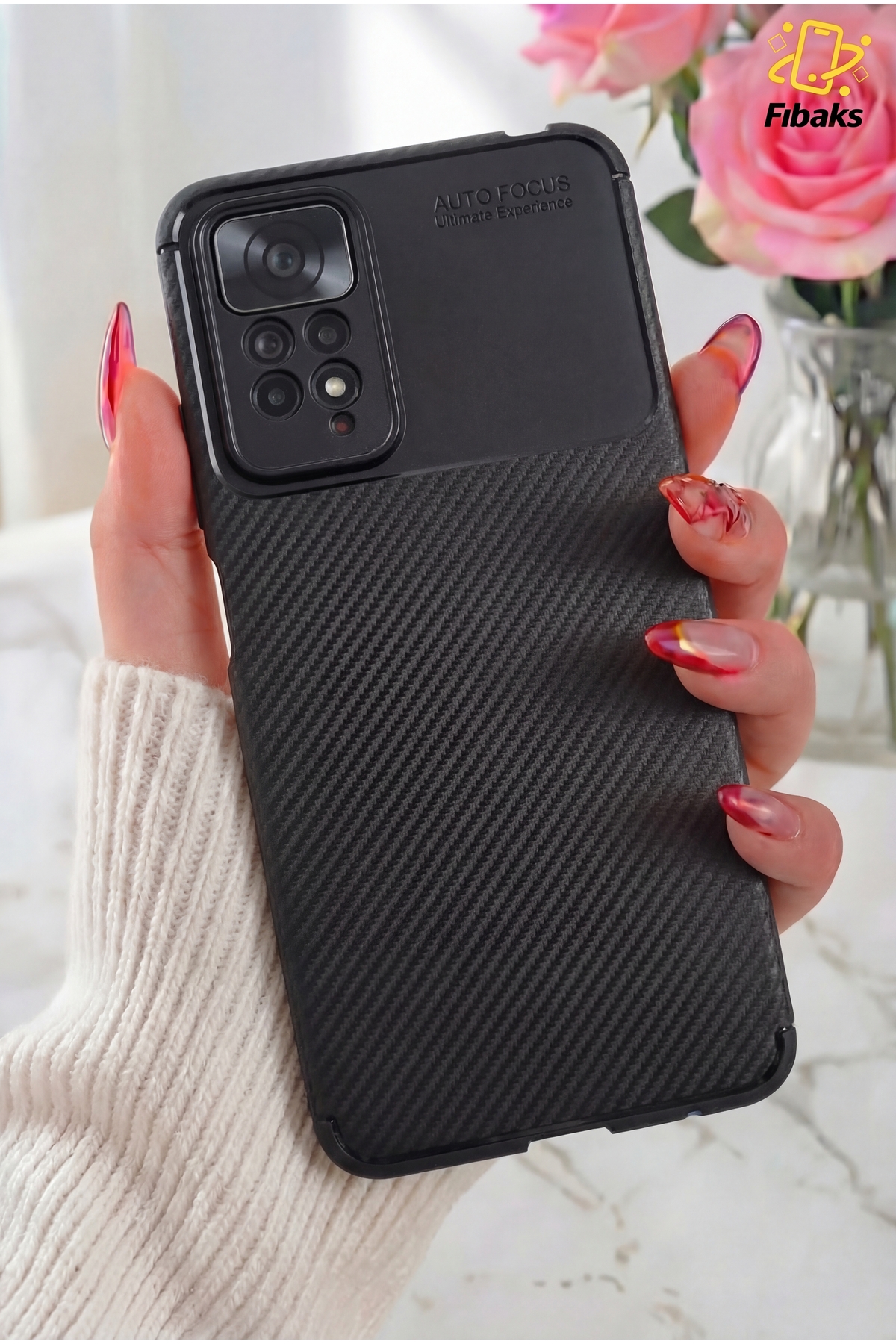 Redmi Note 11 Pro/12 Pro 4G Case Carbon Pattern Camera Protected Color Anti-throw Silicone Case