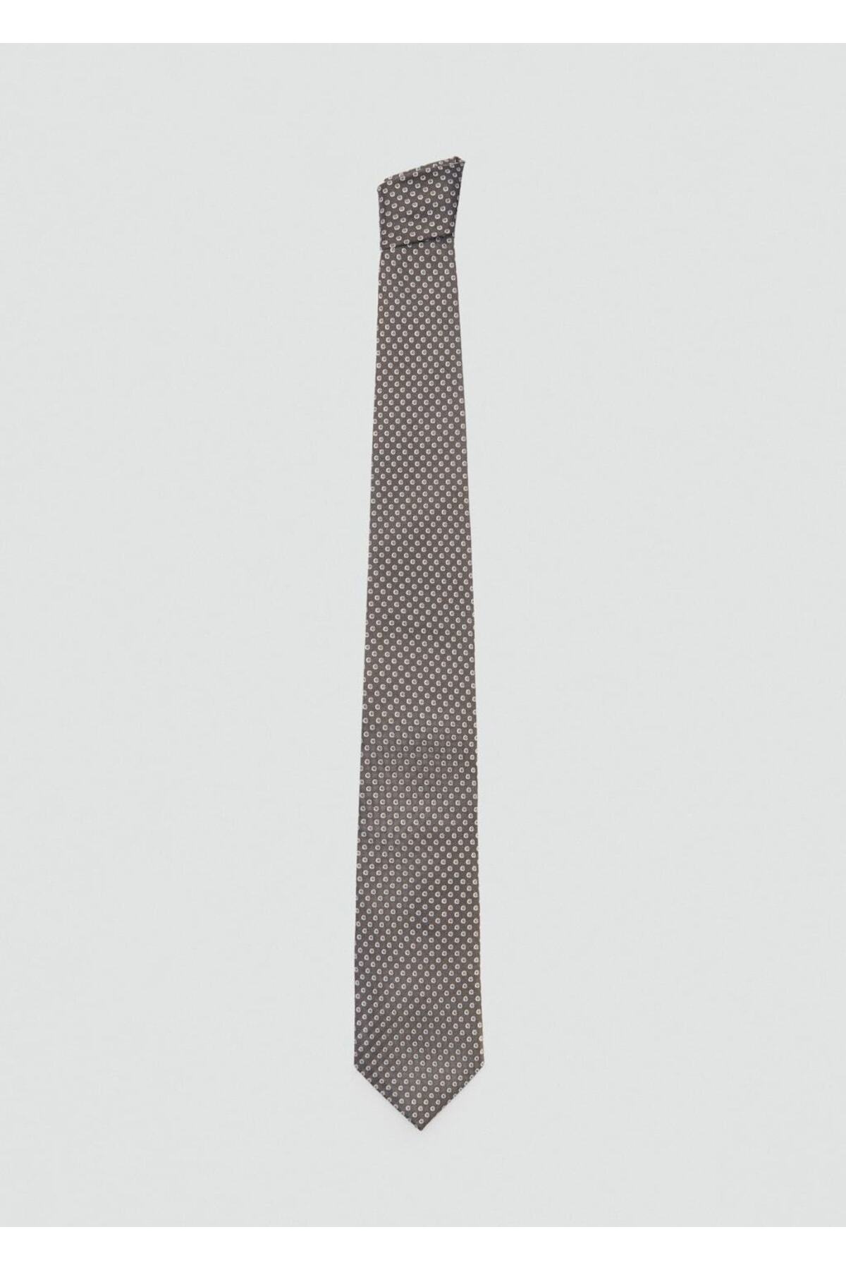 کراوات ابریشمی با طرح هندسی مردانه هندسی | مانگو MANGO Man 87040609 - تصویر 2