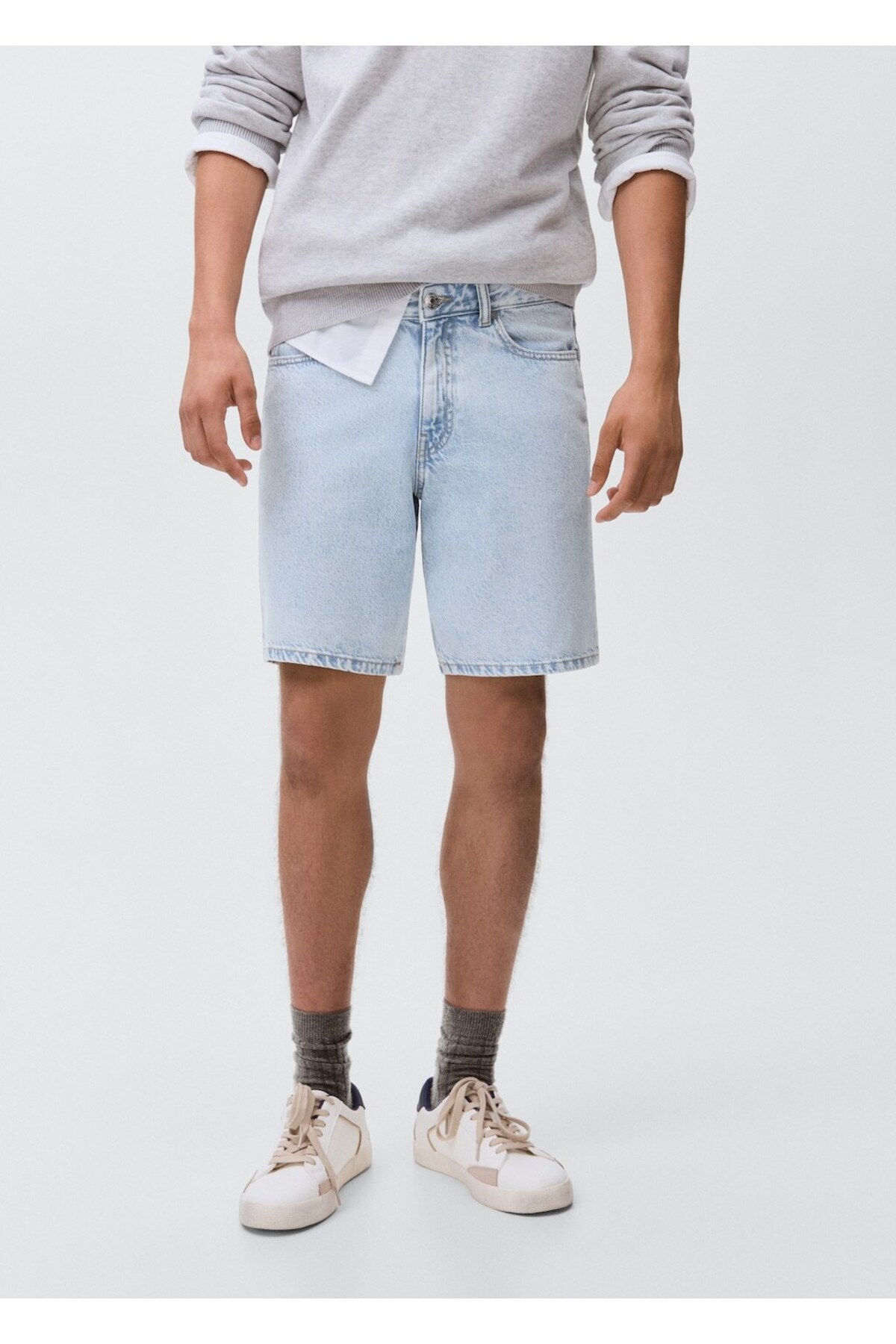 مانگو شلوارک جین نخی