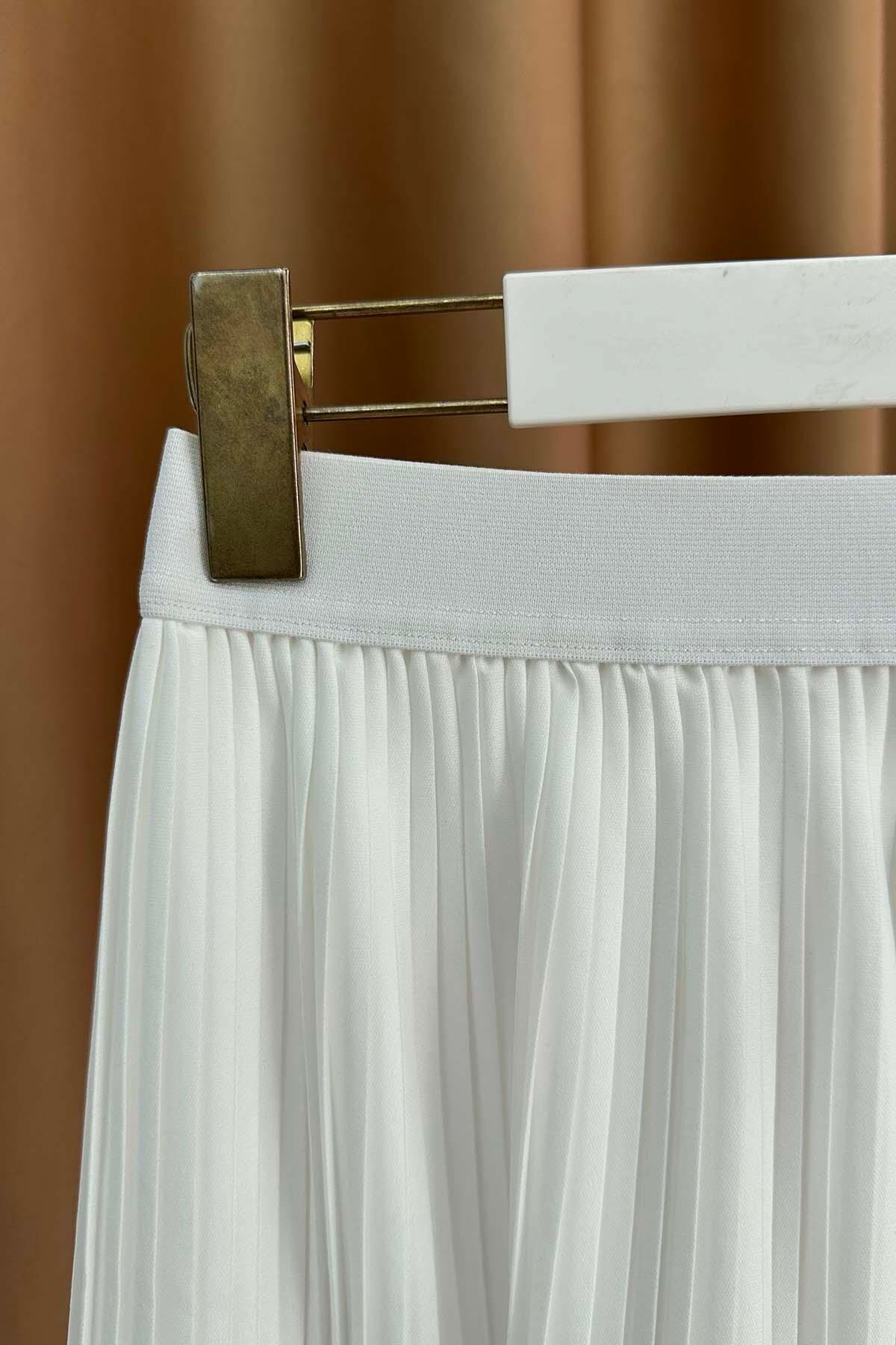 Trend Marfa  Piliseli Etek İçlik Beli Lastikli Pileli Piliseli Mini Tamamlayıcı İçlik - Görsel 4