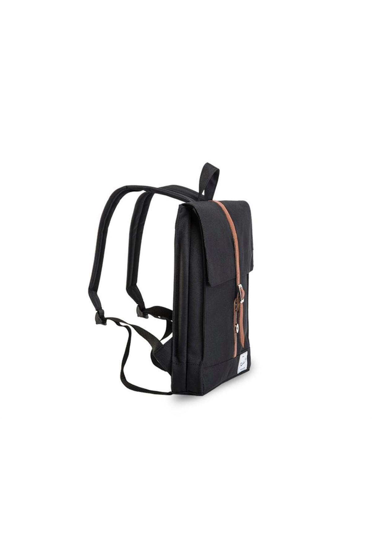 Fudela MBS Siyah Unisex 15.6 İnç Laptop Bölmeli Su Geçirmez Ofis ve Günlük Sırt Çantası görsel 2