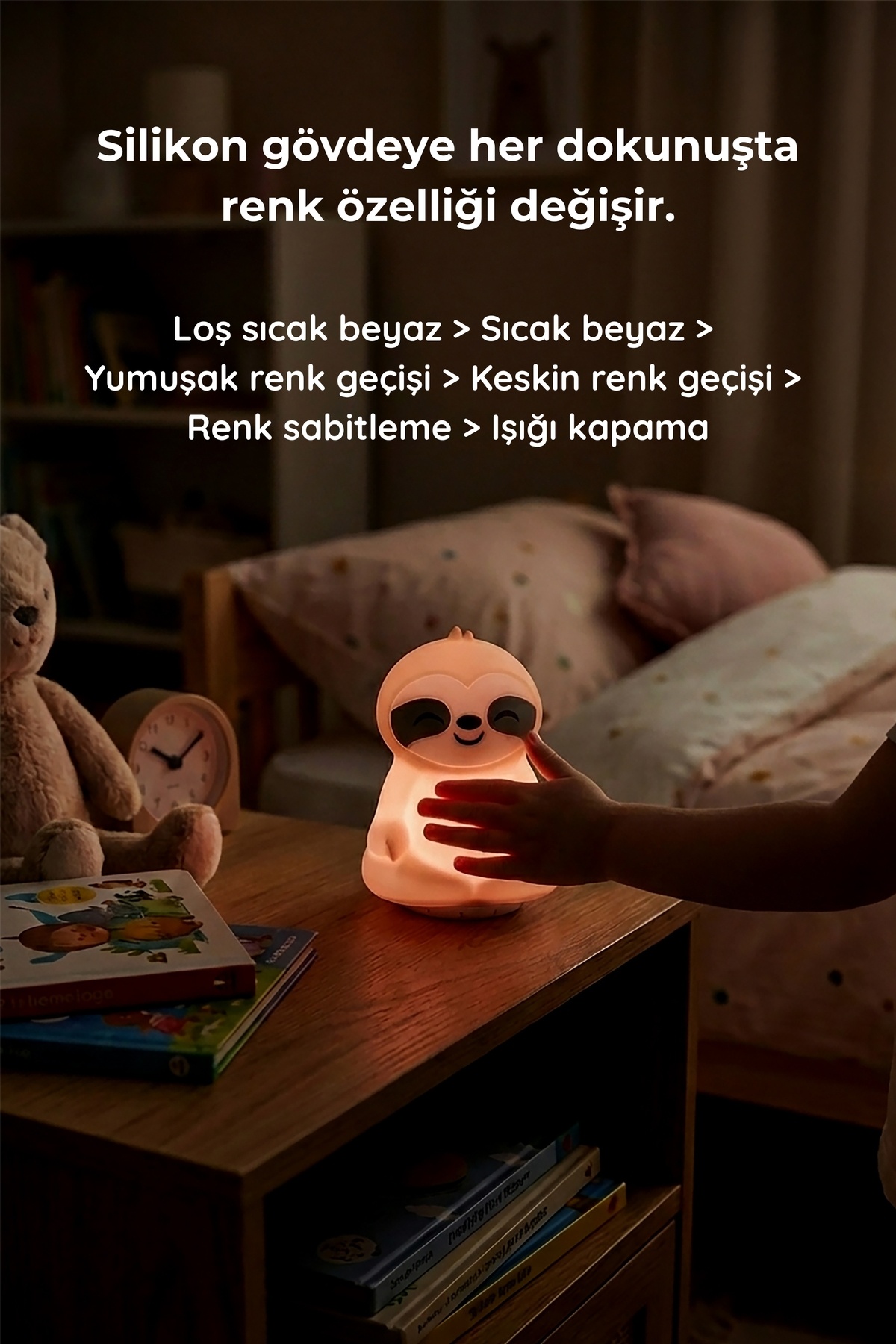 Lumaverse Lunora Beyaz Gürültü Makinesi | Bebek Uyku Cihazı | 7 Ses 9 Renk | Gece Lambası fotoğrafı 6 (önizleme)