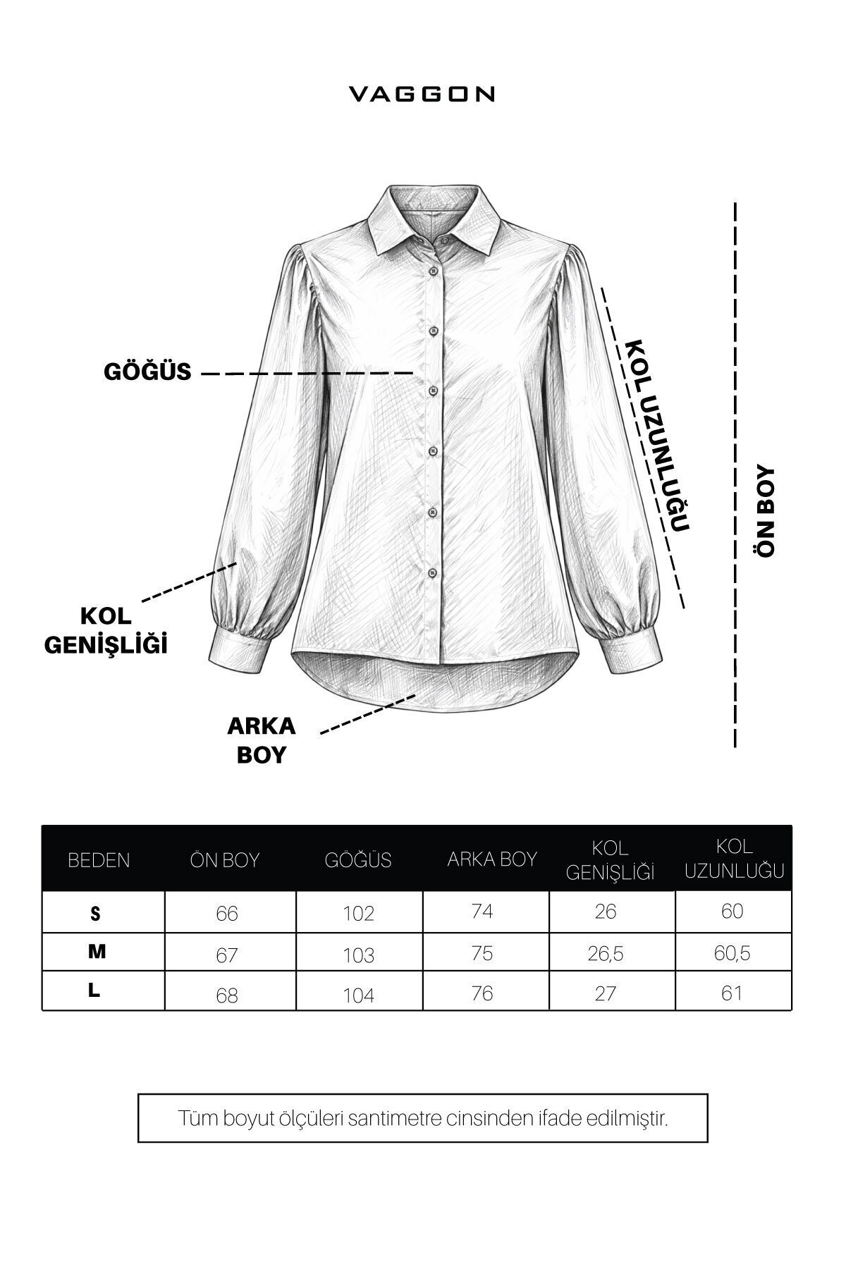 VAGGON  Sarı Balon Kol Gömlek - Görsel 6
