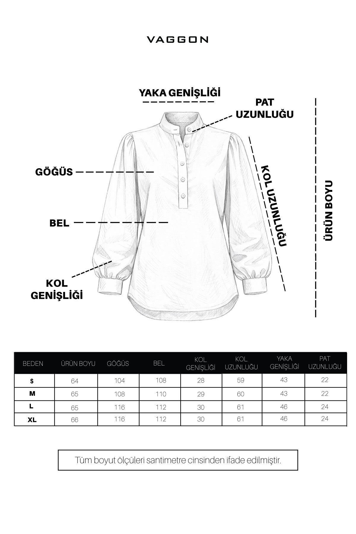 VAGGON  Siyah Hakim Yaka Yarım Pat Balon Kol Poplin Dokuma Gömlek - Görsel 6