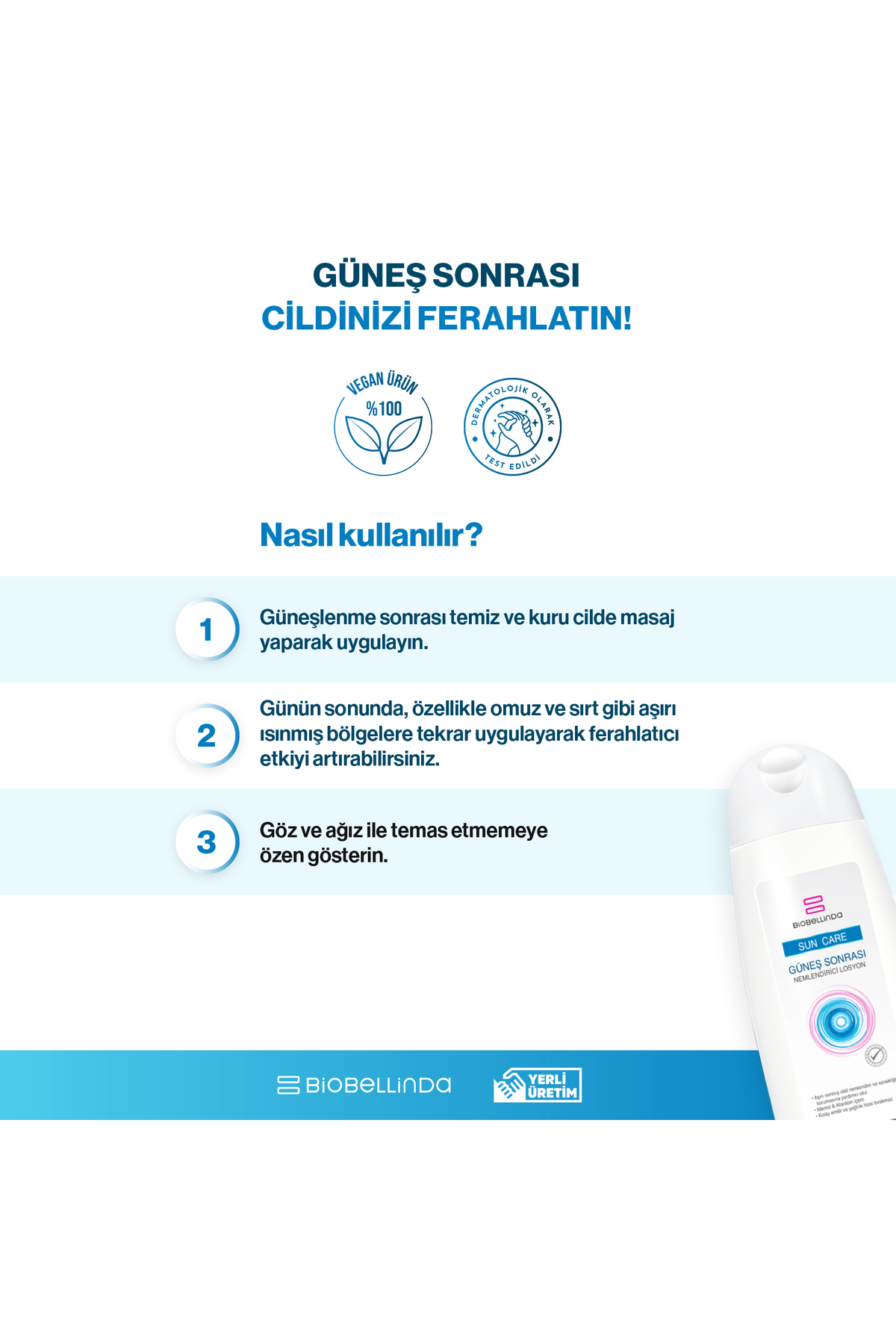 Güneş Sonrası Nemlendirici Losyon Besleyici Krem 200 ml — bl139 günes sonrası losyon — تصویر 3 از 3