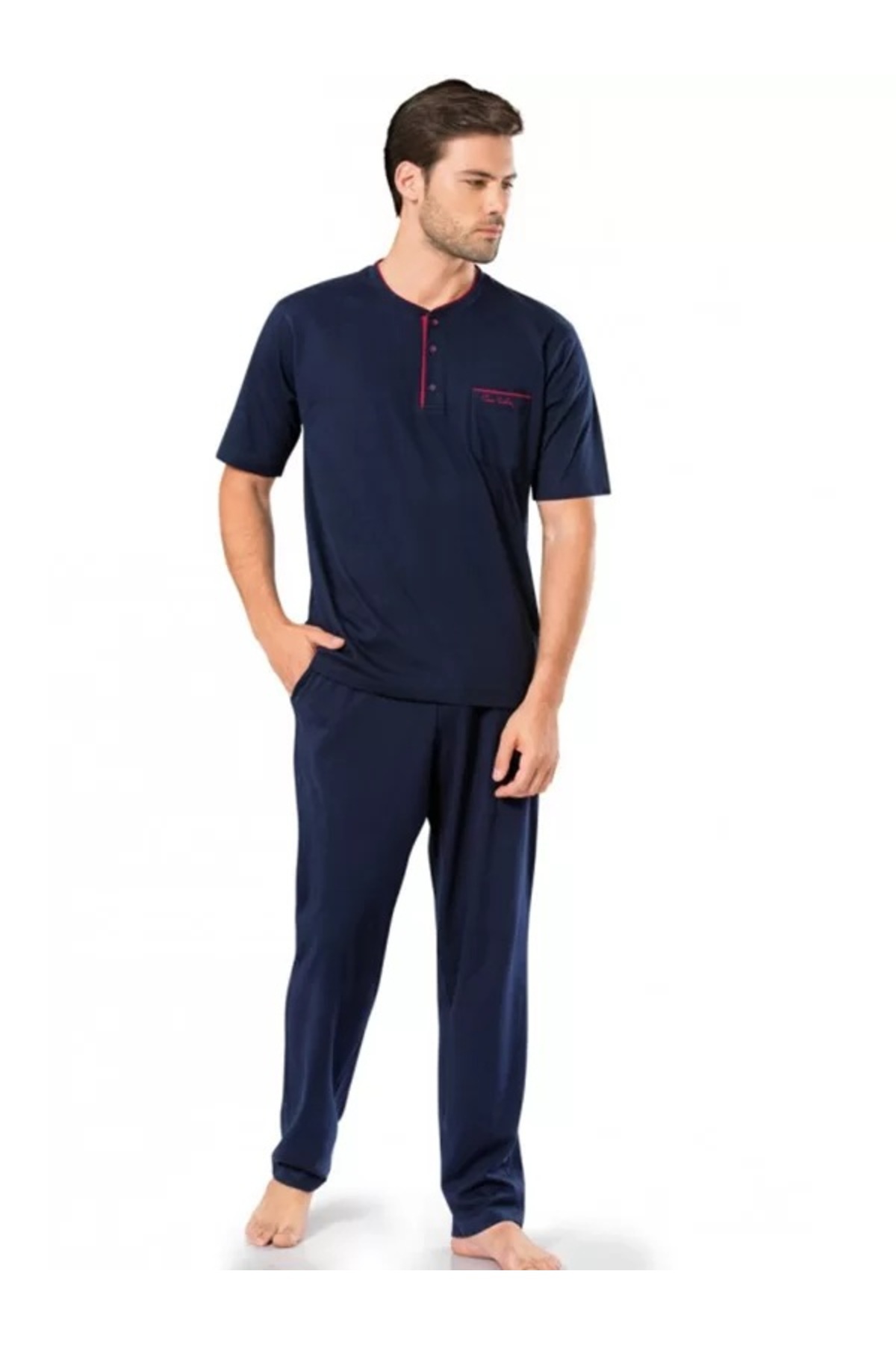 Pierre Cardin  Erkek 3'lü Damat Kutulu Çeyiz Pijama Takımı - Görsel 3