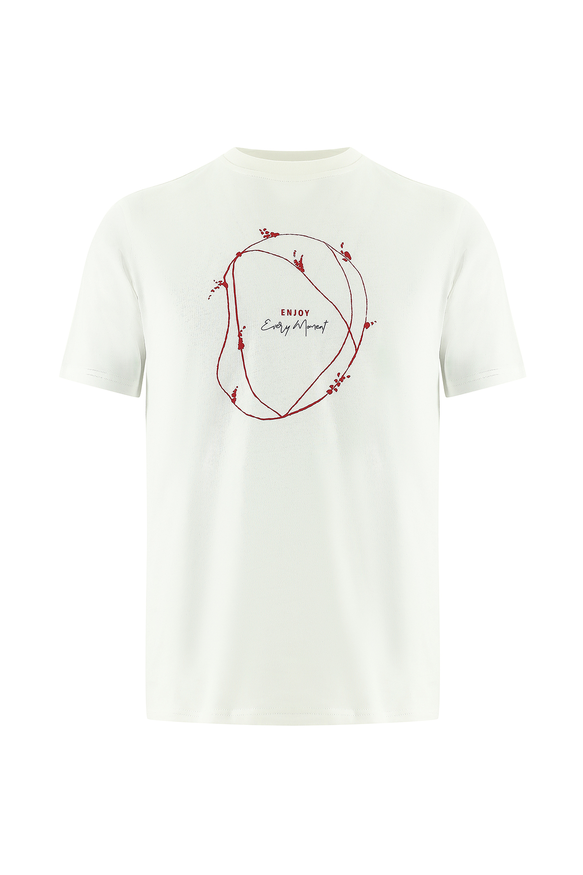 Crew Neck Regular Fit Printed Cotton T-shirt