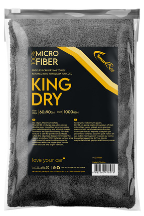SmartBee Kingdry Edgeless Mikrofiber Oto Kurulama Havlusu 60x90 1000gsm