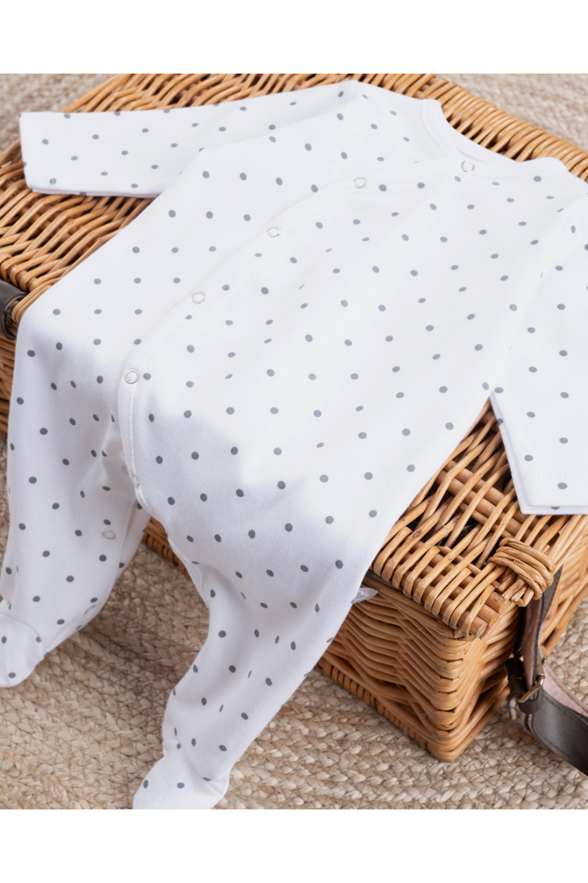 Boumini Bebek Patikli Tulum Gri Puantiyeli fotoğrafı 4 (önizleme)