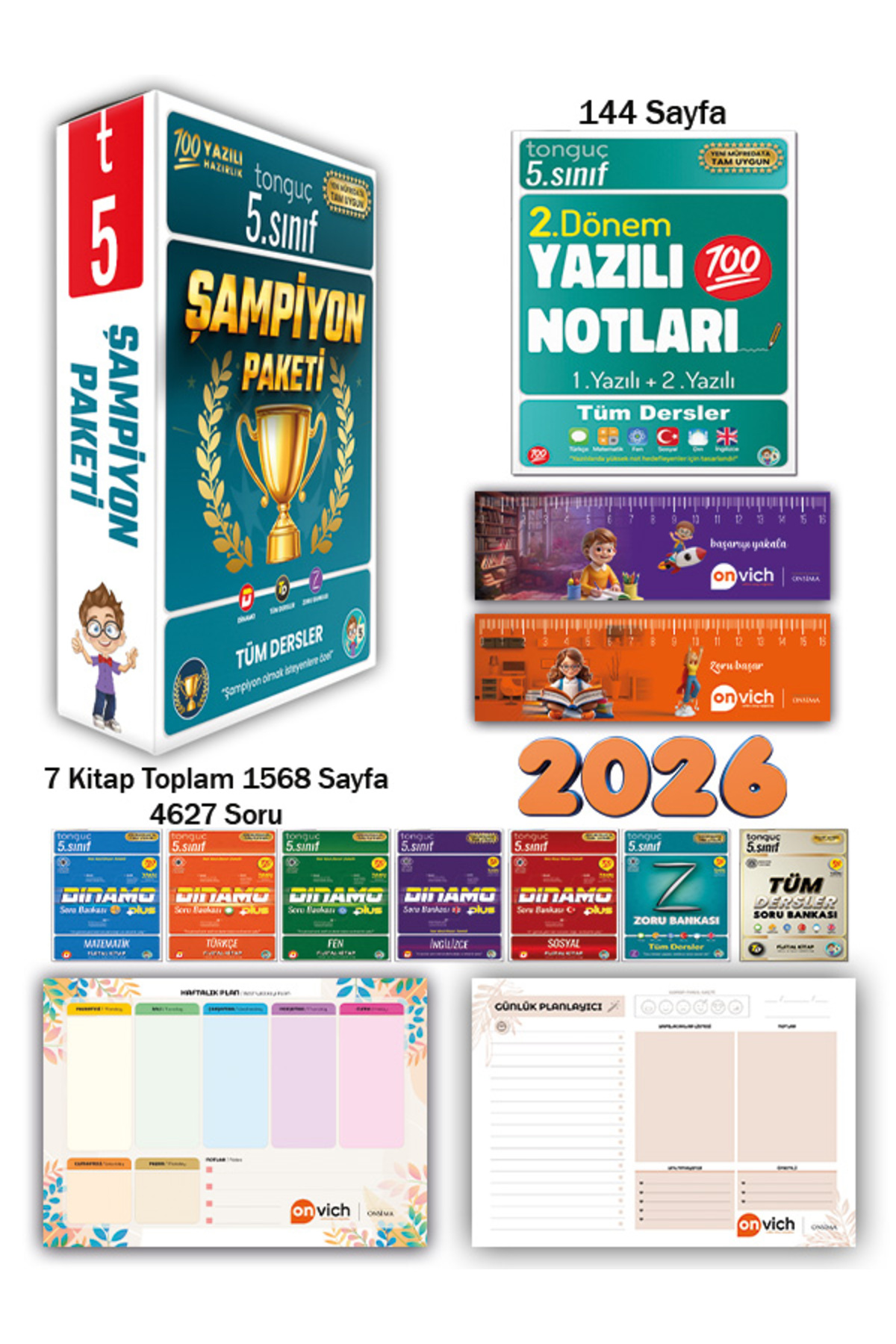 Tonguç Yayınları 5. Sınıf Şampiyon Paketi Soru Bankası - Yazılı