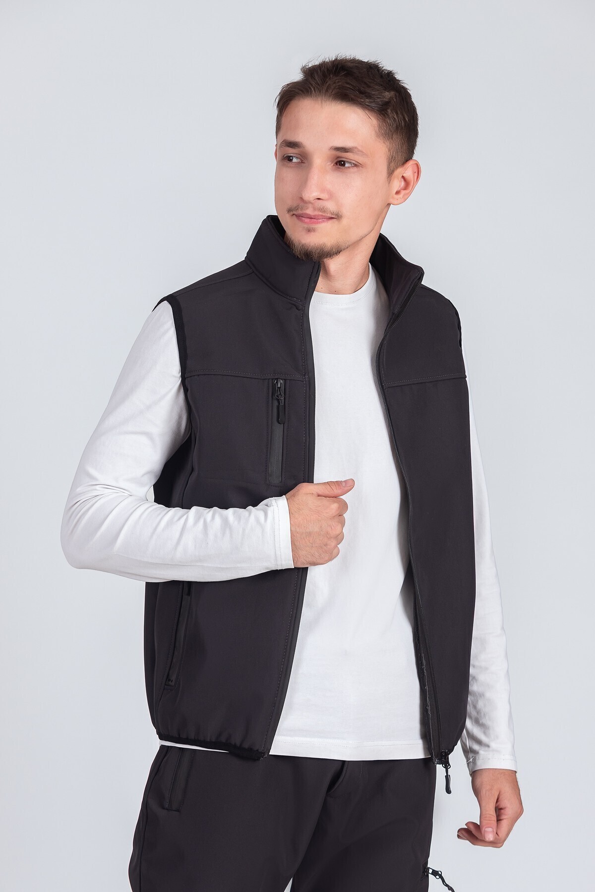 NO NAME  Softshell Dik Yaka Erkek Yelek - Görsel 2