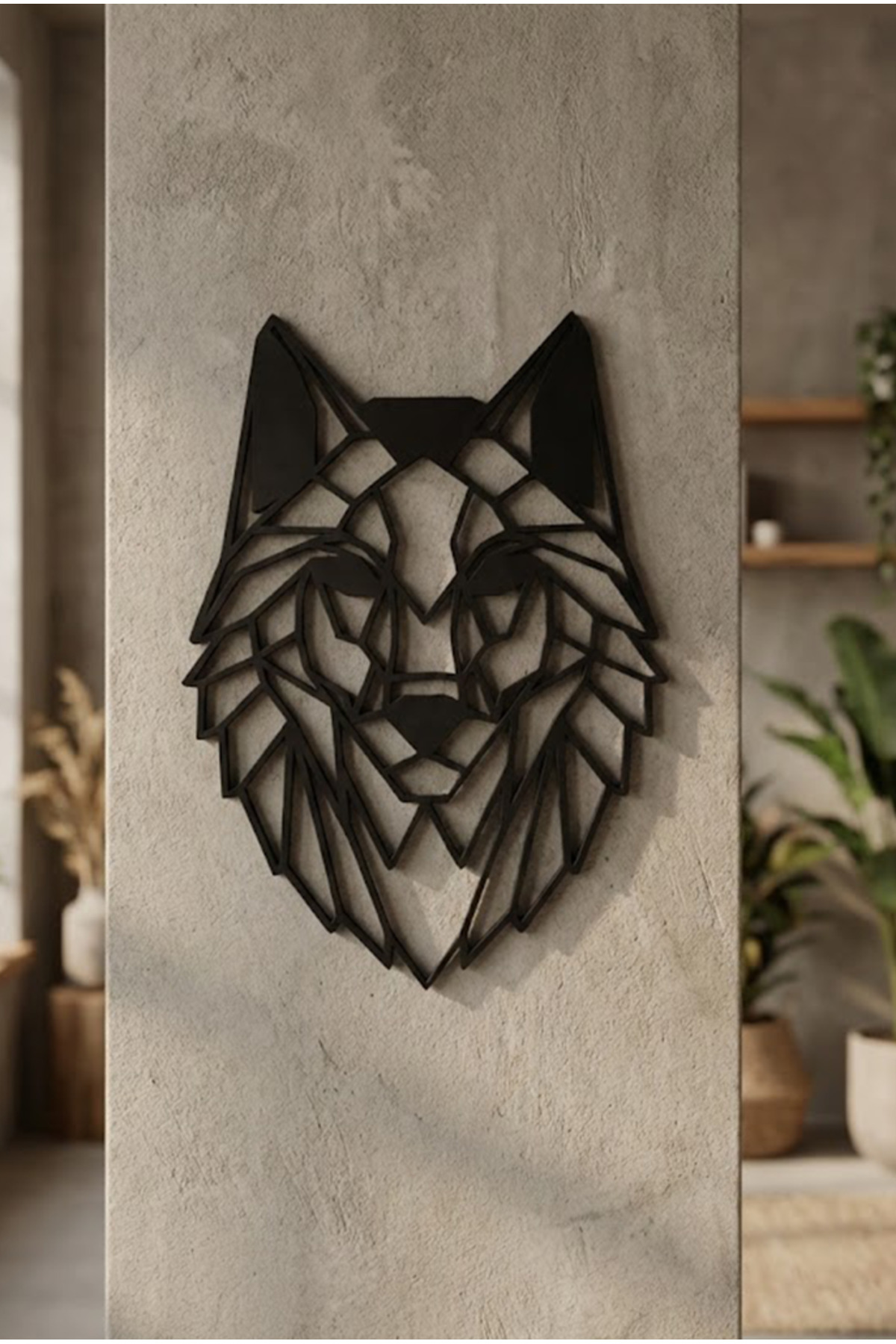 Alpha Wolf Figure 2D Wall Decorative Hanging Decor
