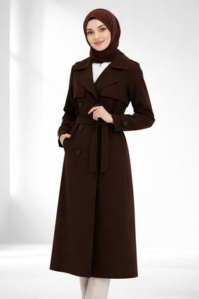 BestShopping Kol kemerli Astarlı Trenç