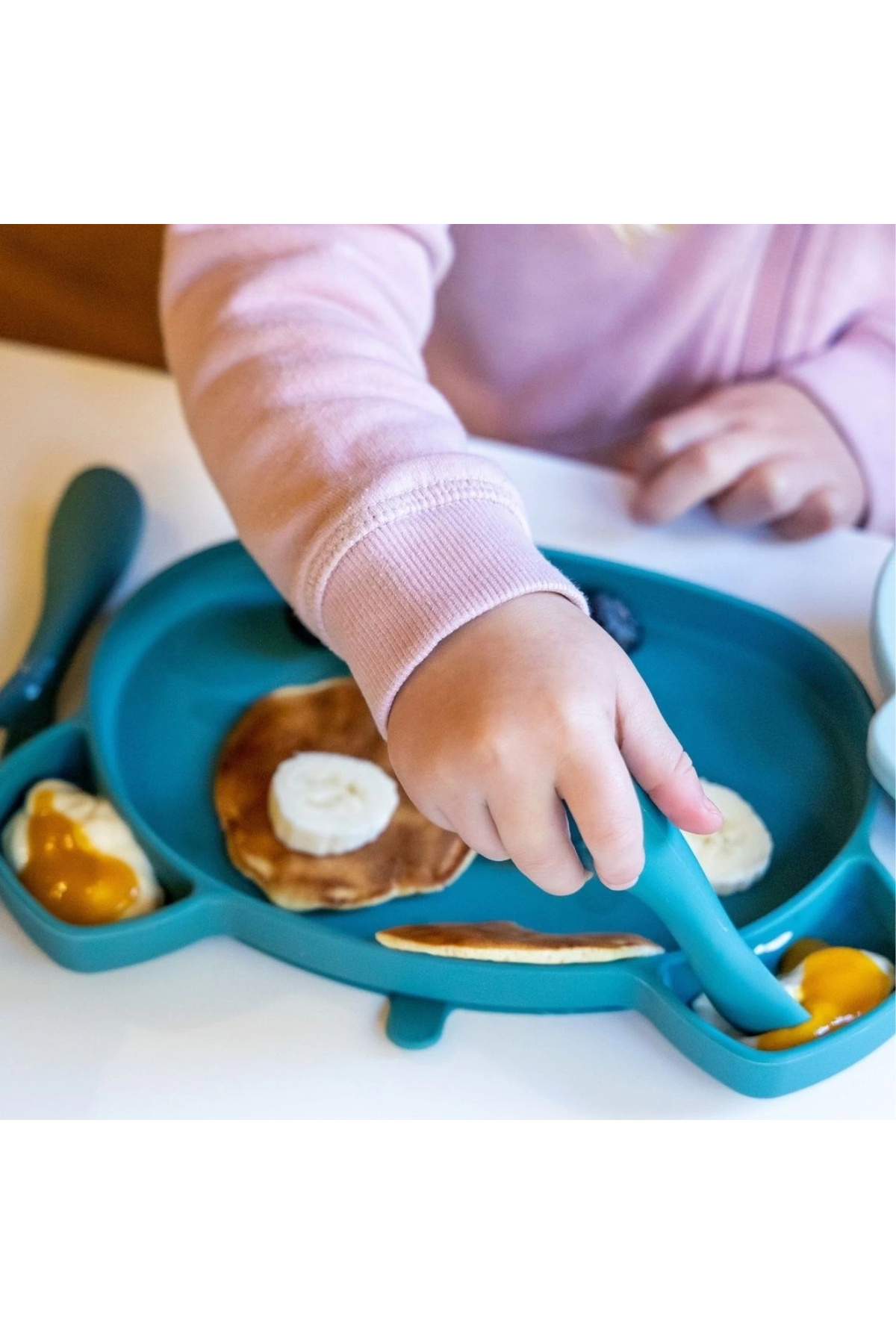 TUM TUM Kutulu Silikon Kaşık Çatal Set Boris Bear fotoğrafı 5 (önizleme)