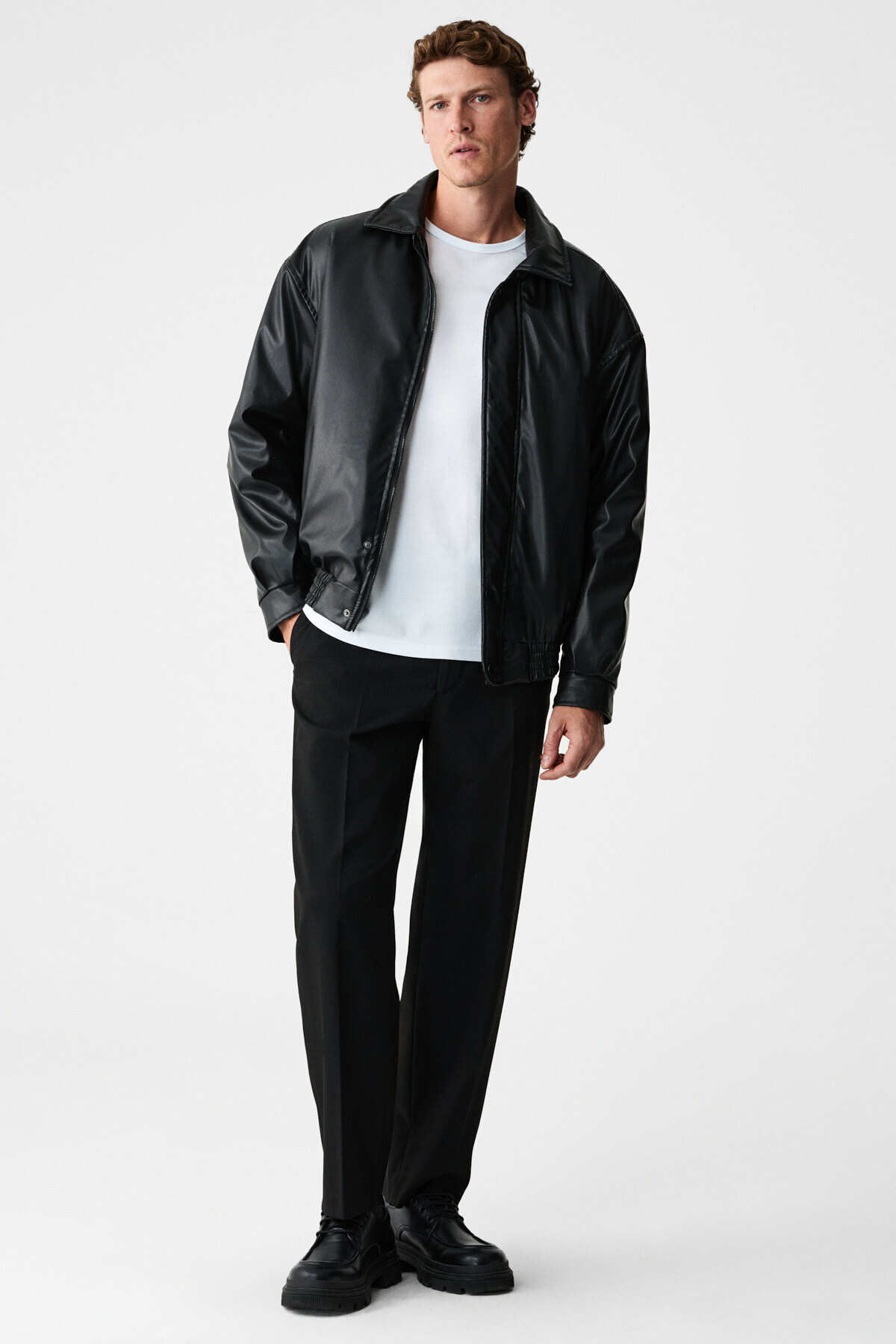 GRIMELANGE  GRAVS Erkek %100 Pamuklu Yumuşak Kumaşlı Yuvarlak Yakalı Uzun Kollu Ekru T-Shirt