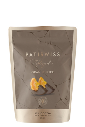Patiswiss Glazed Sütlü Çikolatalı Portakal Dilimi, 80g