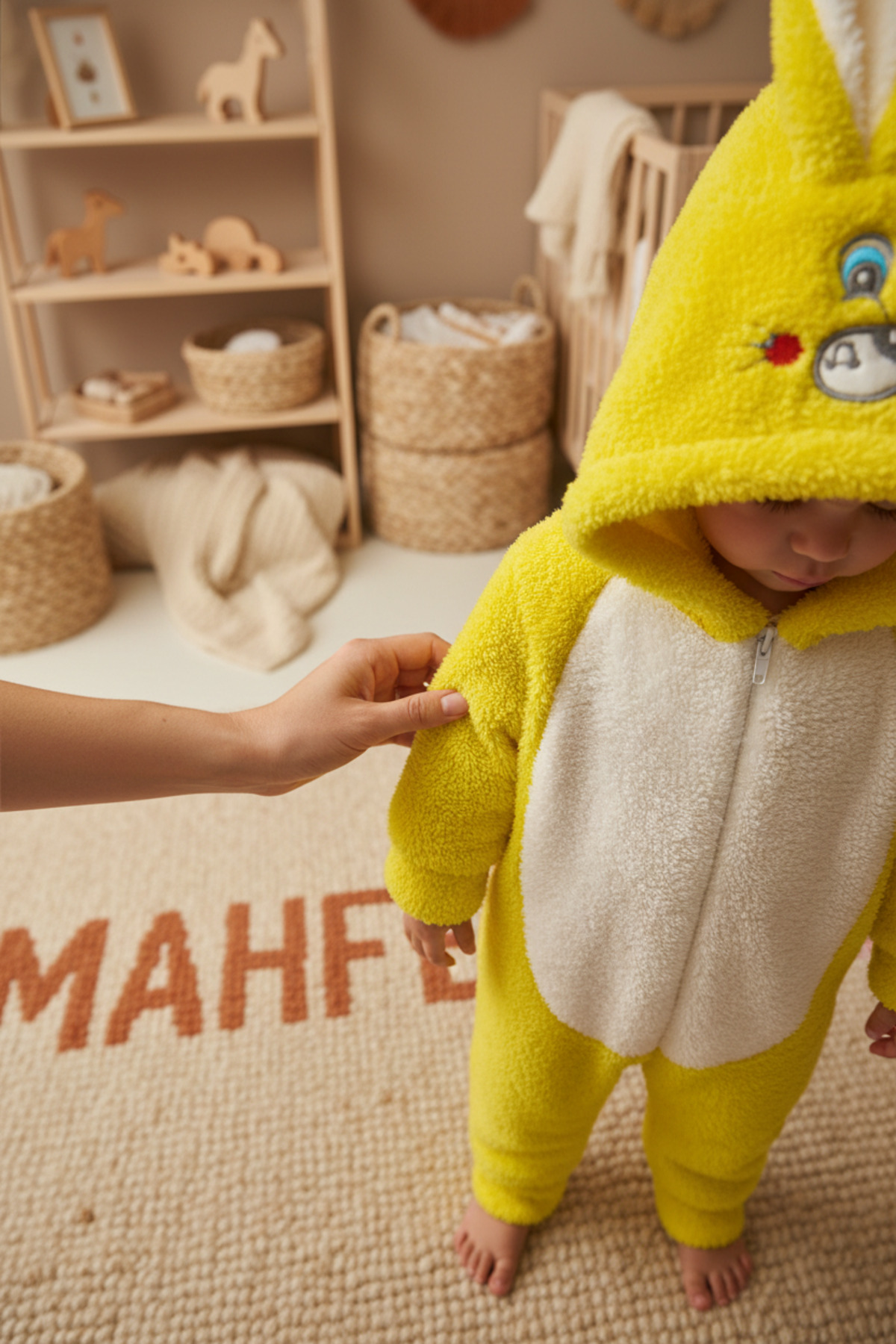 MAHFEL Welsoft Sarı Desenli Kışlık Peluş Uyku Tulumu 1–6 Yaş fotoğrafı 5 (önizleme)