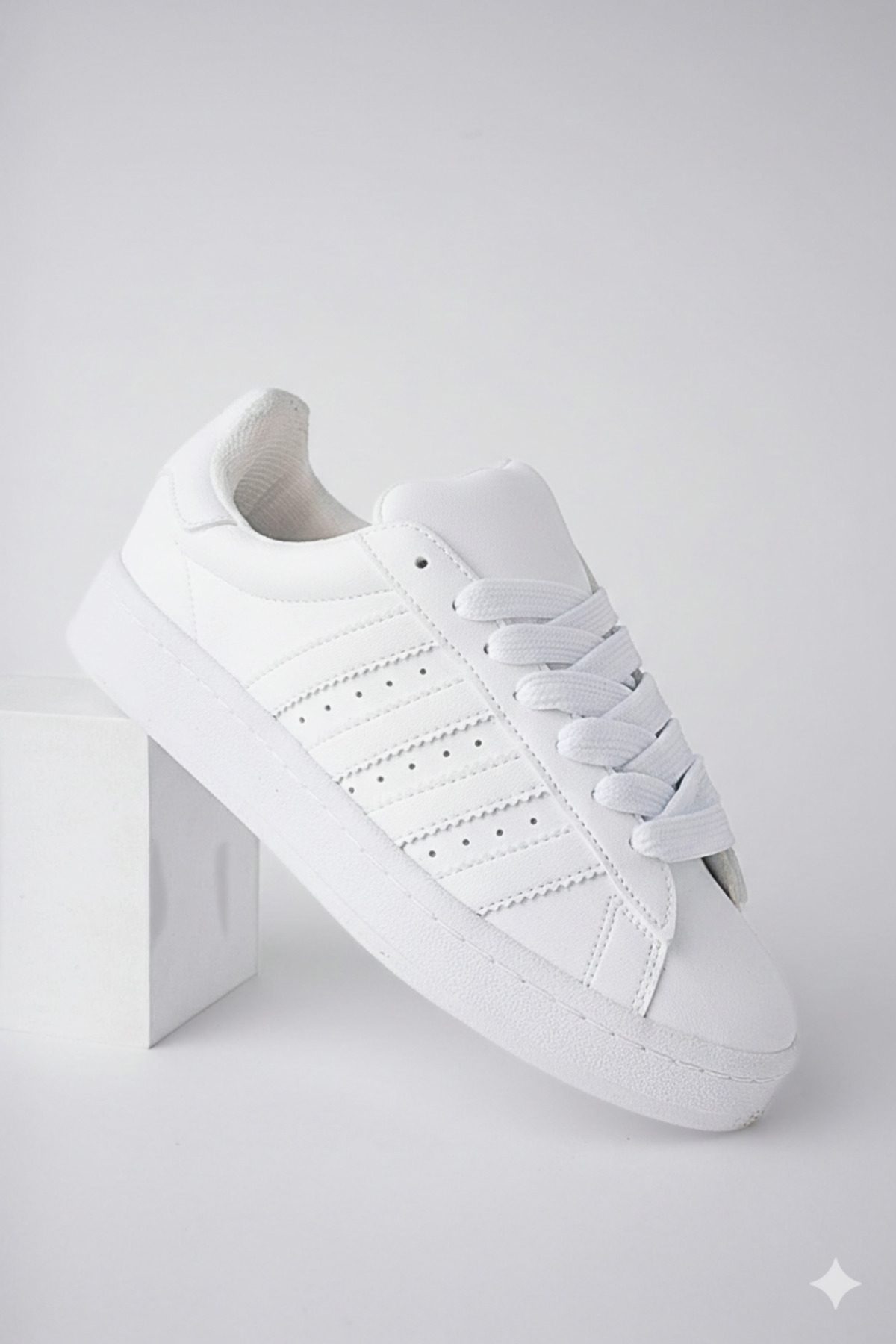 MY GROSS SHOES  Kadın Beyaz Dikişli Taban Rahat Garantili Sneaker Spor Ayakkabı