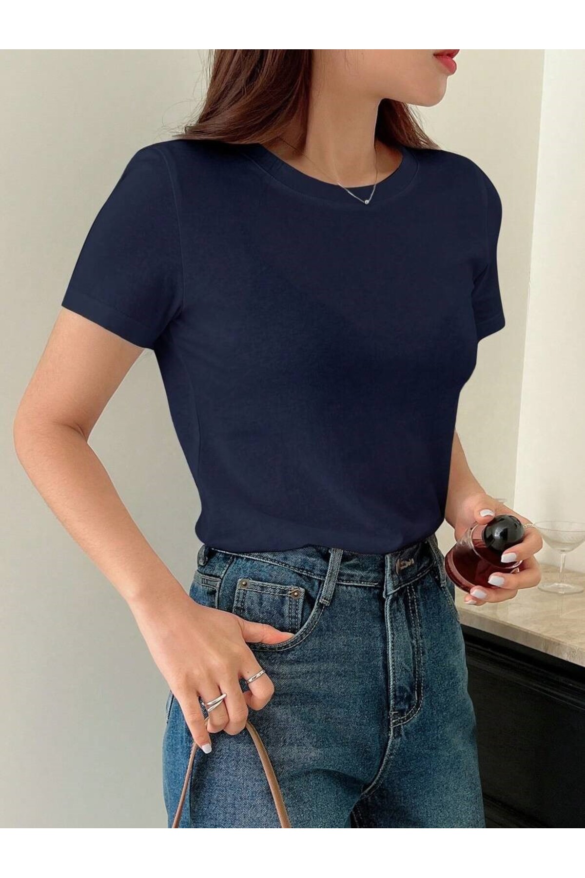 CROFT  Kadın Bisiklet Yaka Kısa Kollu Regular T-Shirt - Görsel 4