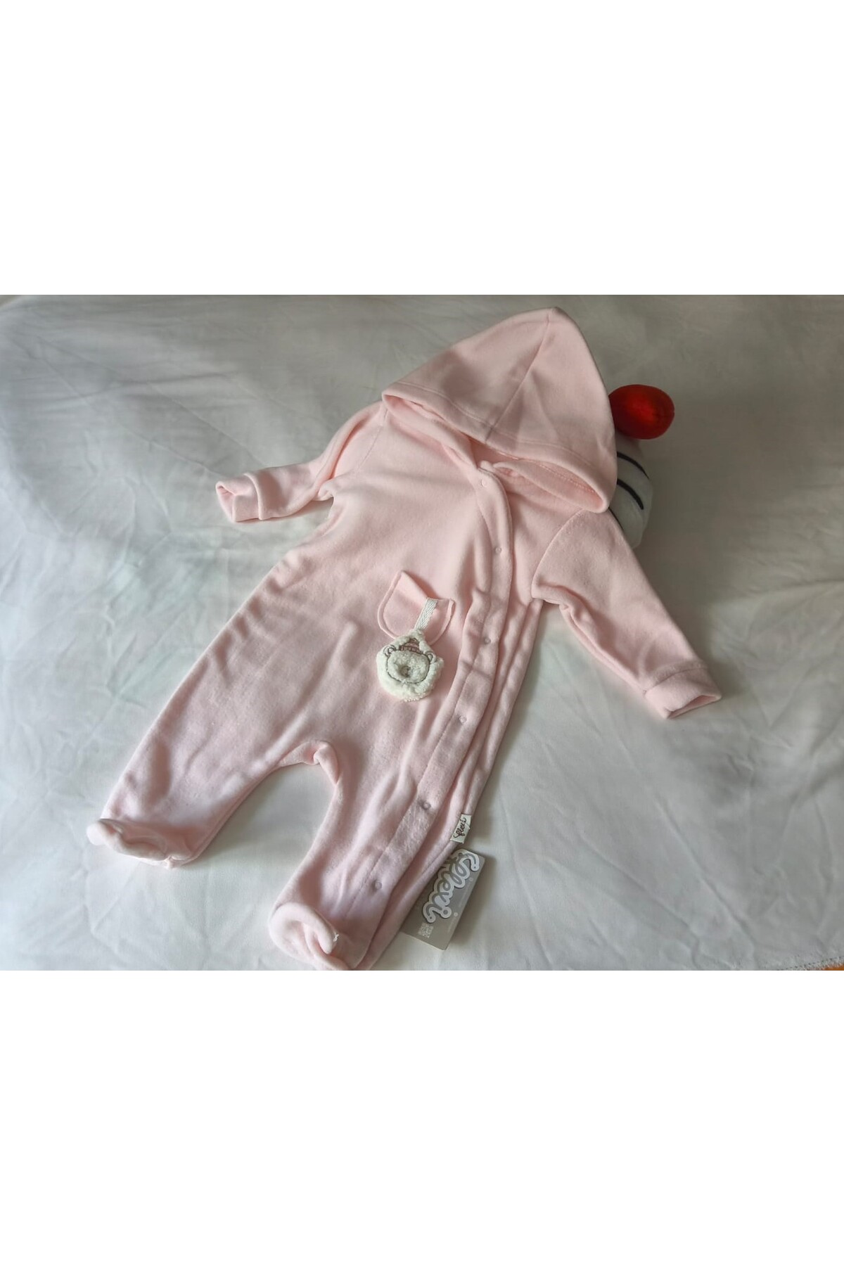 Flexi Figürlü Kapüşonlu Polar Bebe Tulumu fotoğrafı 5 (önizleme)