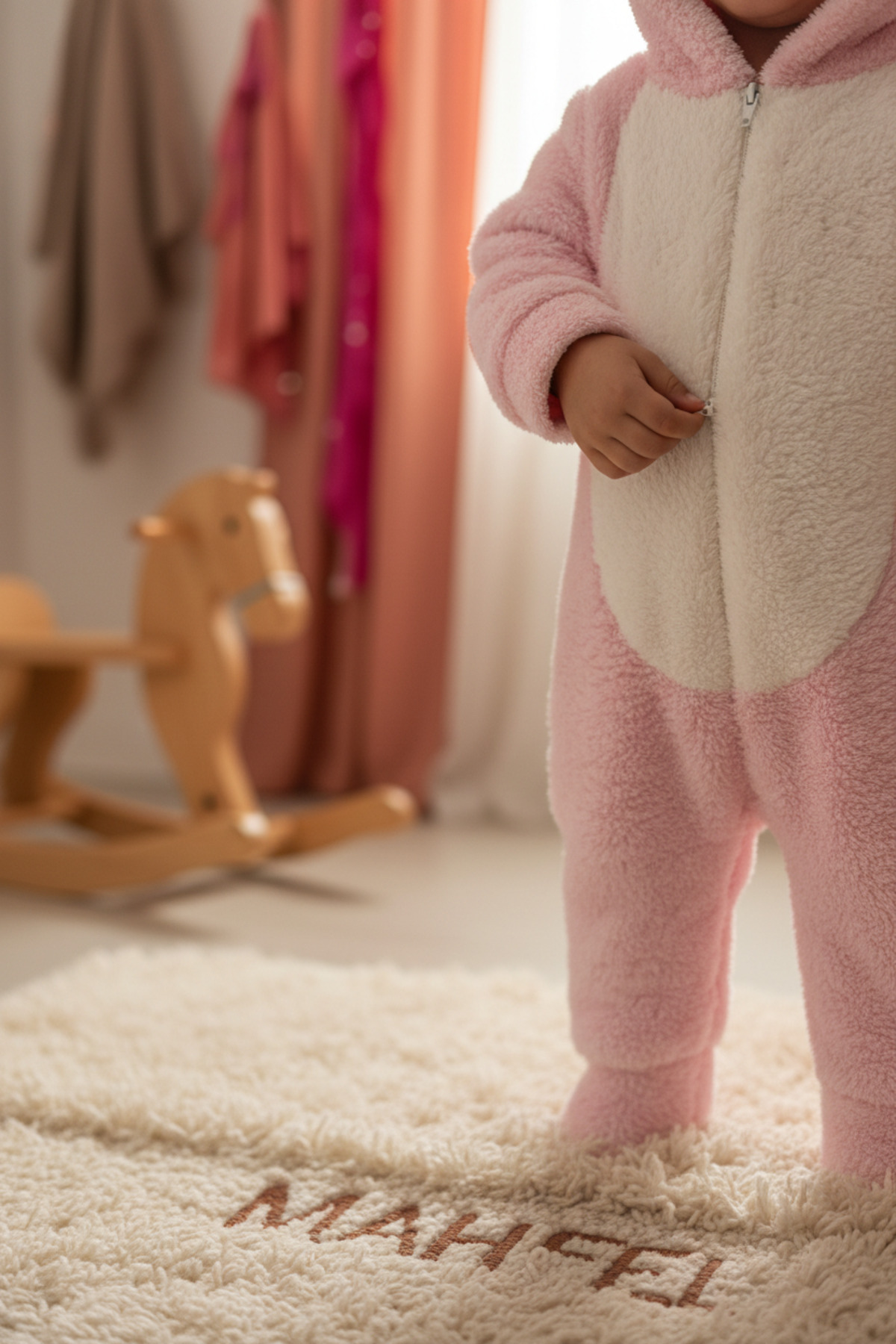 MAHFEL Welsoft Pembe Desenli Kışlık Peluş Uyku Tulumu 1–6 Yaş fotoğrafı 5 (önizleme)