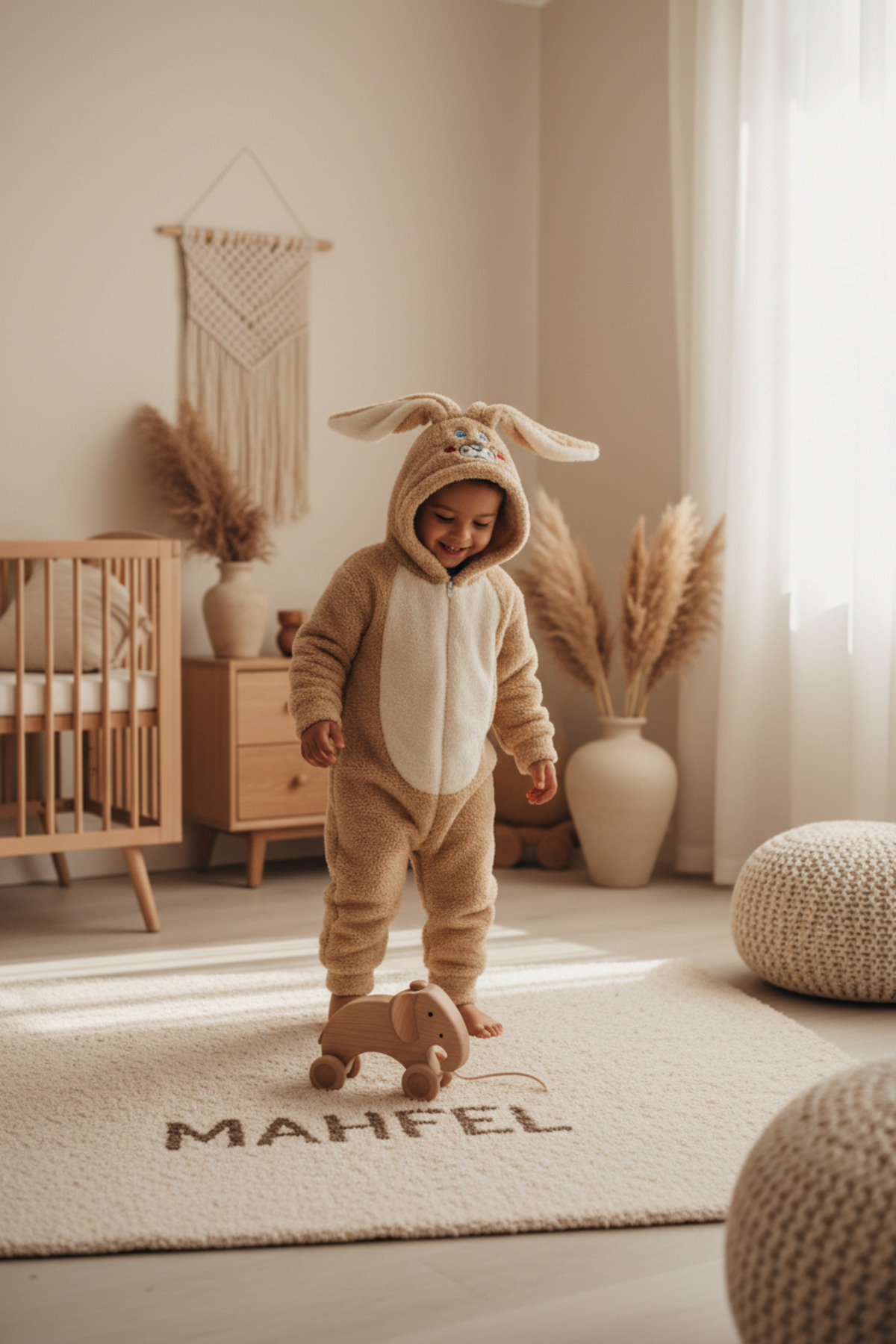 MAHFEL Welsoft Krem Tavşan Modelli Bebek Astronot, Uyku Tulumu fotoğrafı 3 (önizleme)