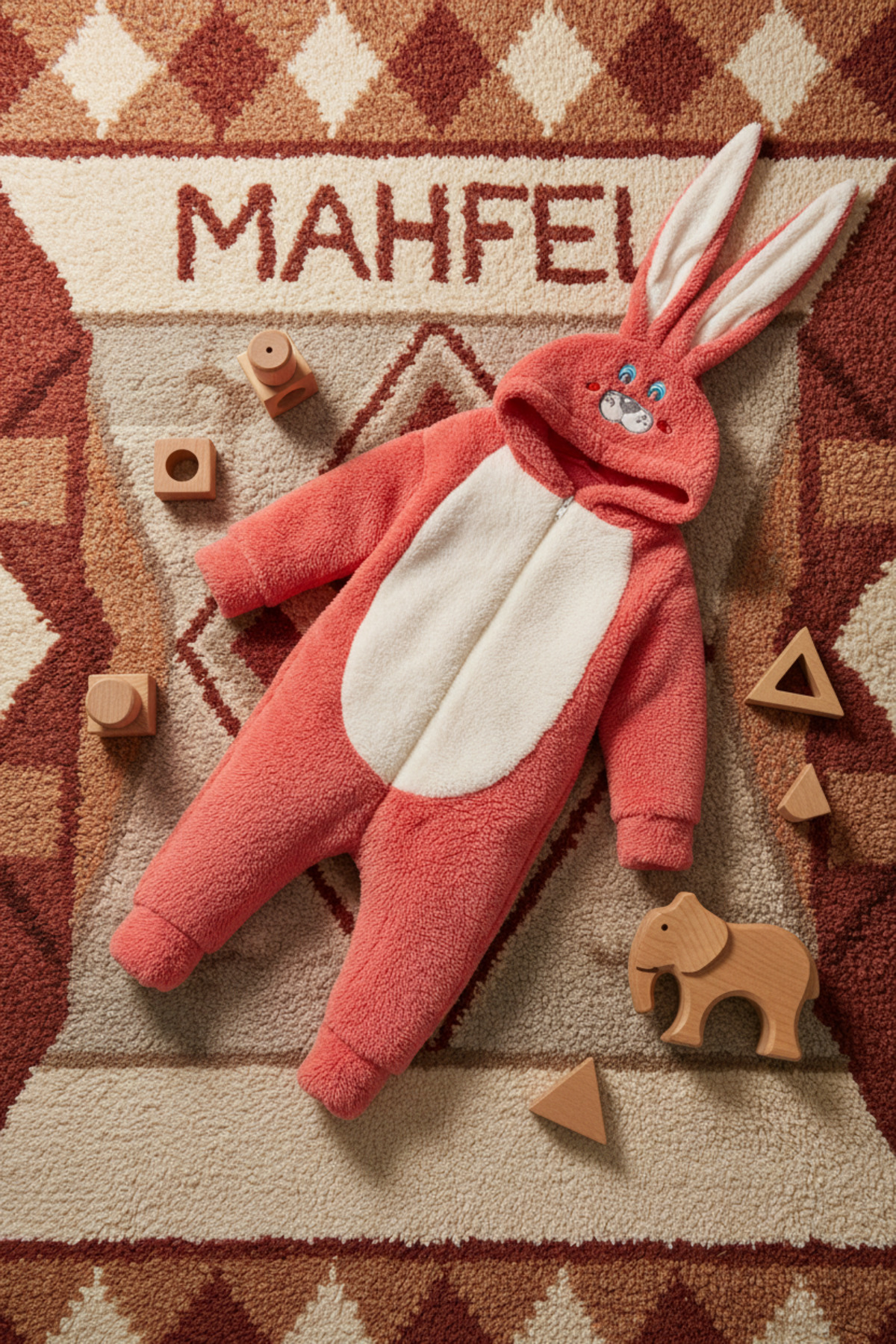 MAHFEL Welsoft Kırmızı Desenli Kışlık Peluş Uyku Tulumu 1–6 Yaş fotoğrafı 7 (önizleme)