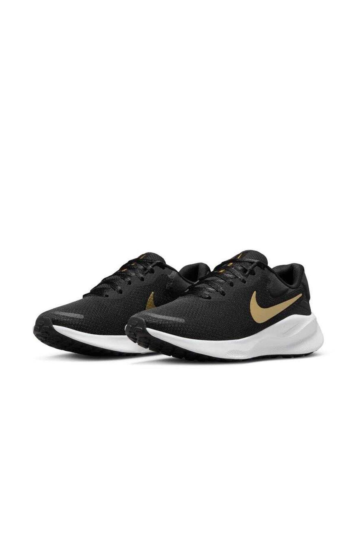 Nike W Revolution 7 FB2208-006 Siyah Kadın Yürüyüş & Koşu Ayakkabısı görsel 3