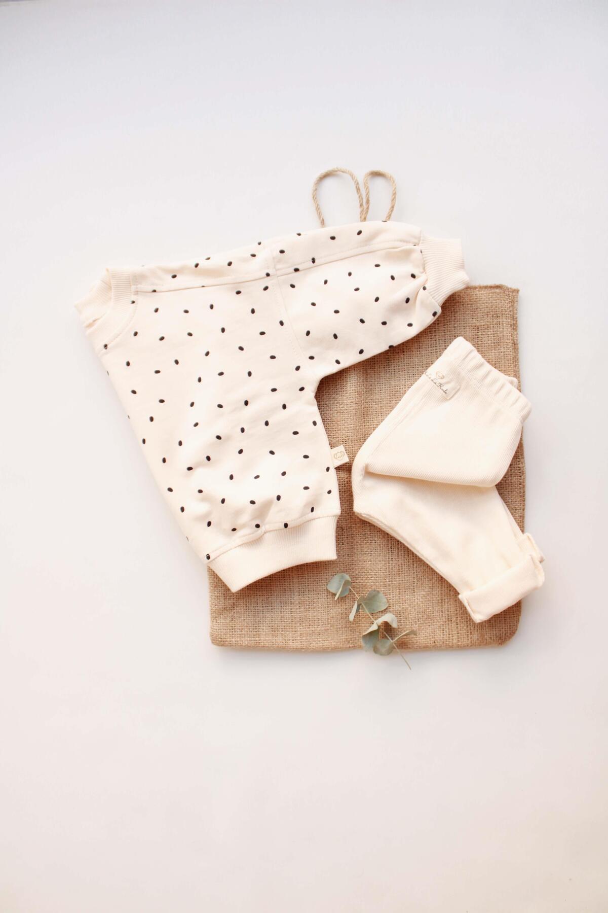 OhlalaKoala Siyah Puantiyeli Bebek Alt Üst Takım fotoğrafı 3 (önizleme)