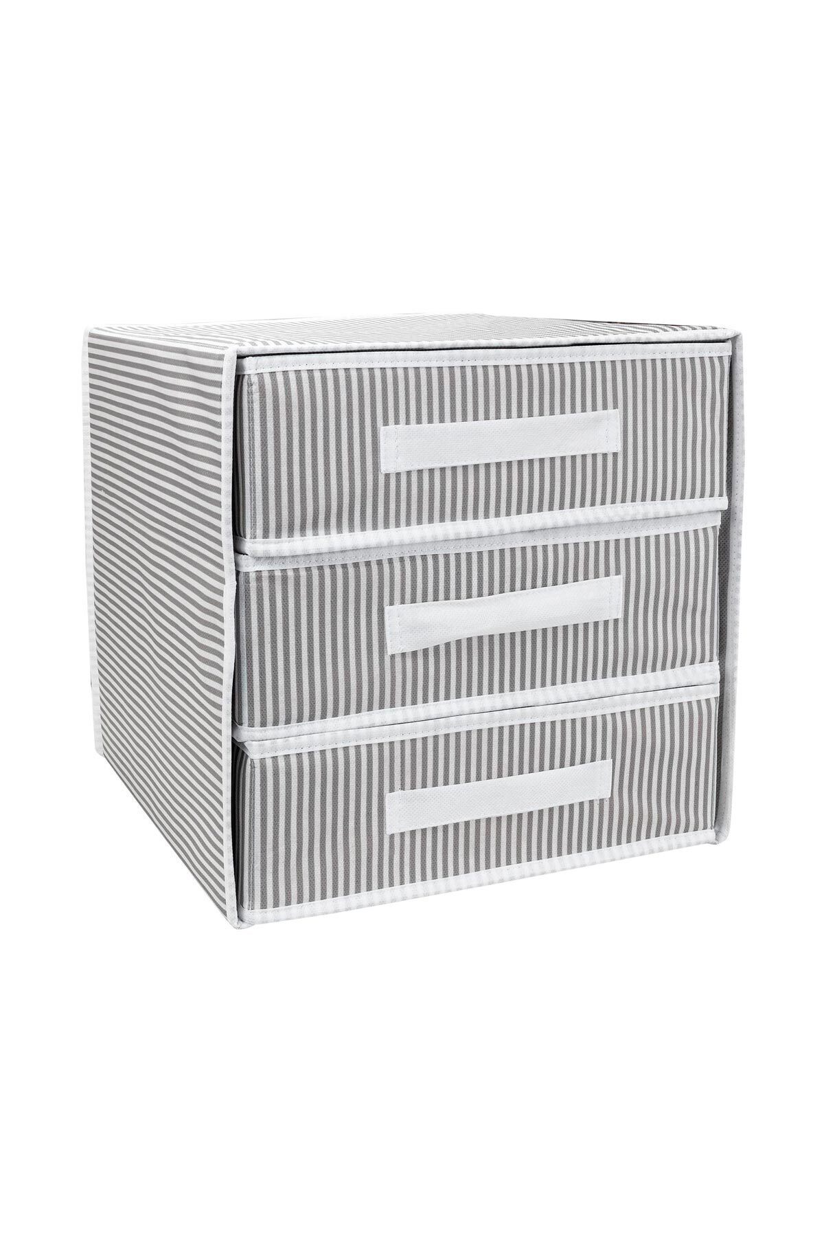 ALAS Üç Bölmeli Çekmeceli Organizer-çok Amaçlı Çekmece-çorap&iç Çamaşır, Bebek Eşyaları Vb. Organizeri fotoğrafı 5 (önizleme)