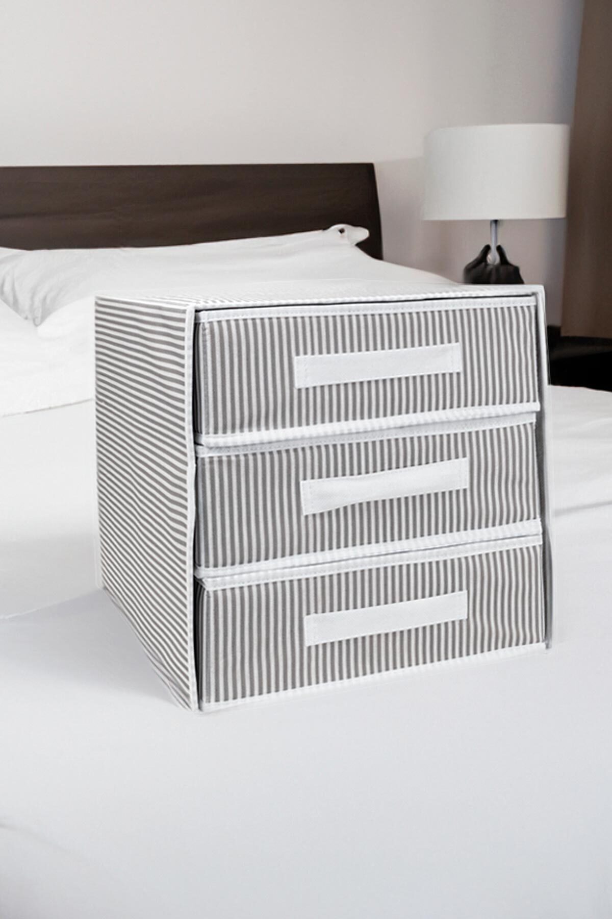 ALAS Üç Bölmeli Çekmeceli Organizer-çok Amaçlı Çekmece-çorap&iç Çamaşır, Bebek Eşyaları Vb. Organizeri fotoğrafı 2 (önizleme)