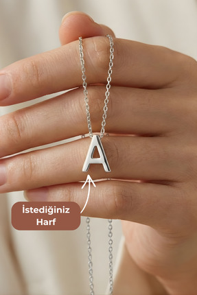 ZOLESSA Kadın Kişiye Özel Harfli Kolye Sevgiliye Kararmaz Paslanmaz 925 Ayar ...