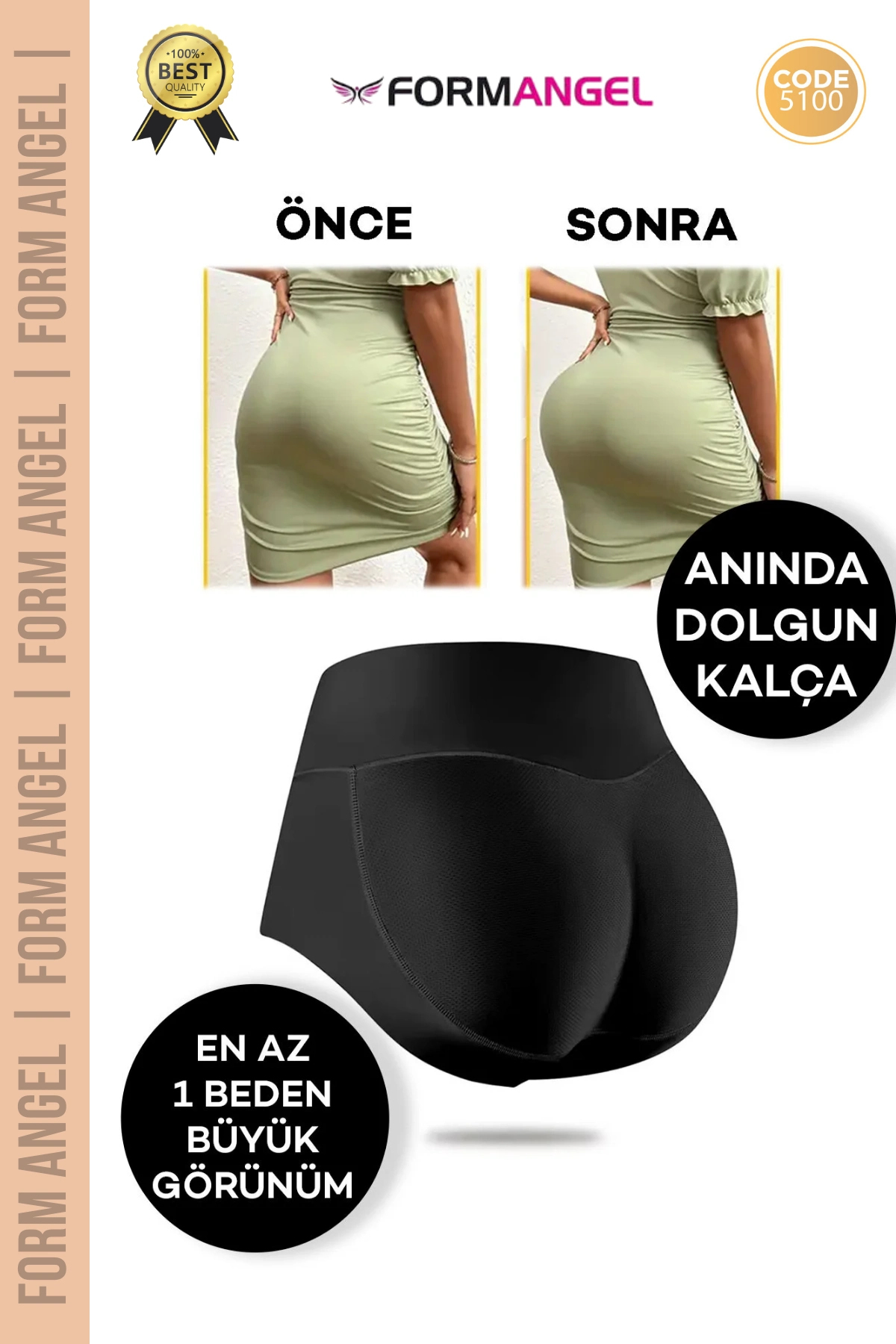 Form Angel Kadın Korse Doğal Görünüm Sağlayan Dolgunlaştırıcı Toparlayıcı Popo Dolgulu Destekleyici Korse 1 görsel 3