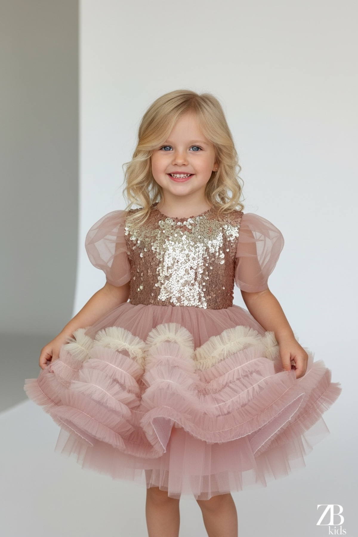 zühre balaban Pudra Cute Dream Dress Kız Çocuk Abiye Elbise