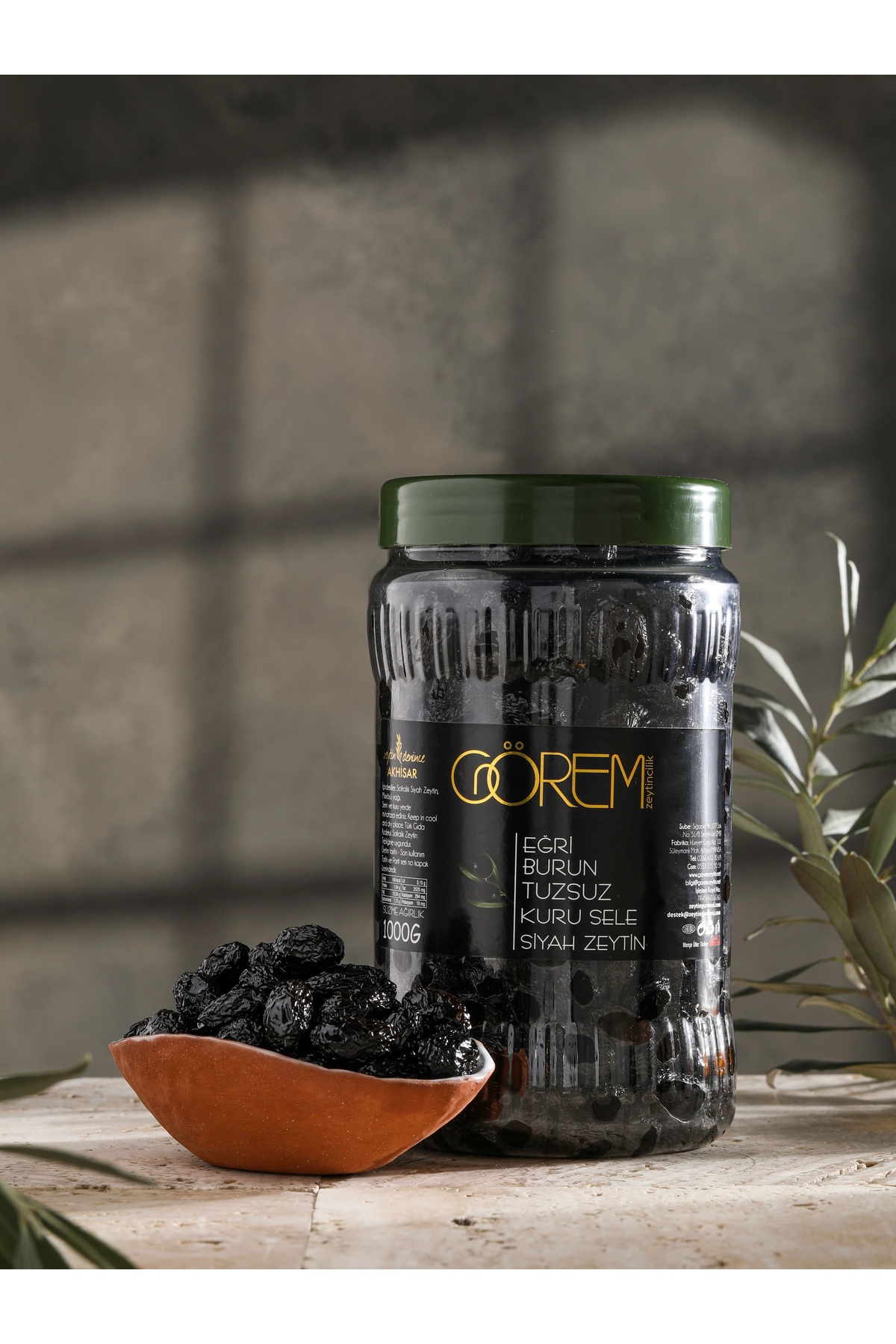 Görem Zeytin 2025 Taze Acımsı Tuzsuz Eğriburun Kuru Sele 1 Kg