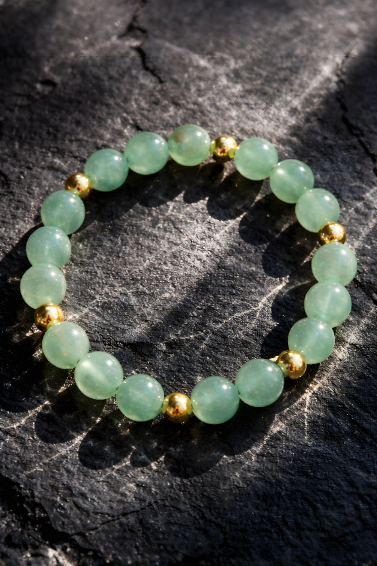 Healing for Luck, Abundance, Abundance Natural Stone Bracelet (aventurine) 8 Mm