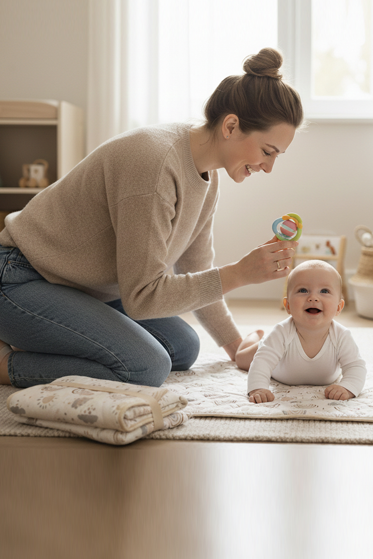 Modakids Su Geçirmez Alt Açma Minderi Bakım Pedi Örtüsü Bebek Bezi Değiştirme Matı fotoğrafı 2 (önizleme)