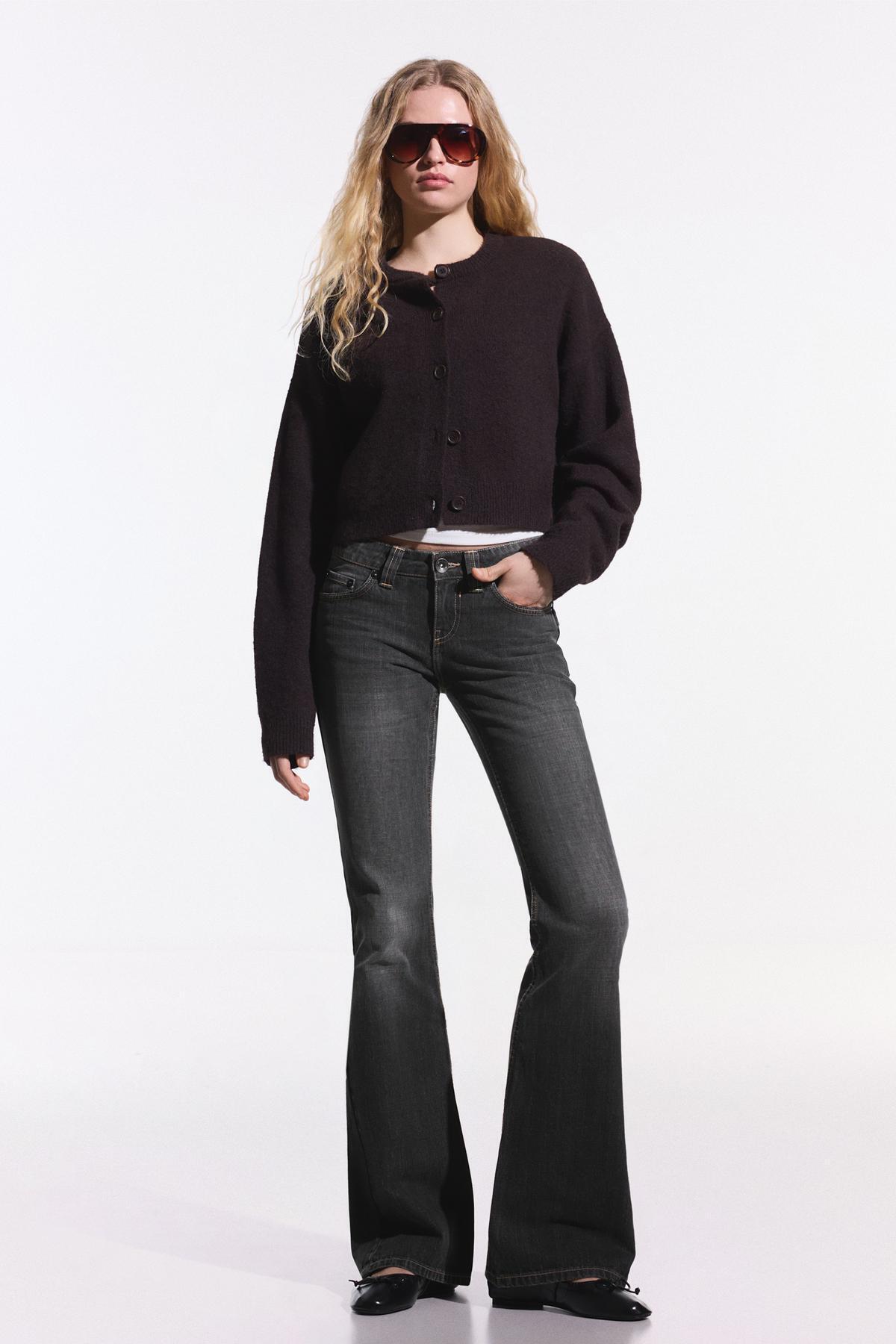 Bershka  Düşük bel baggy fit çan paça jean