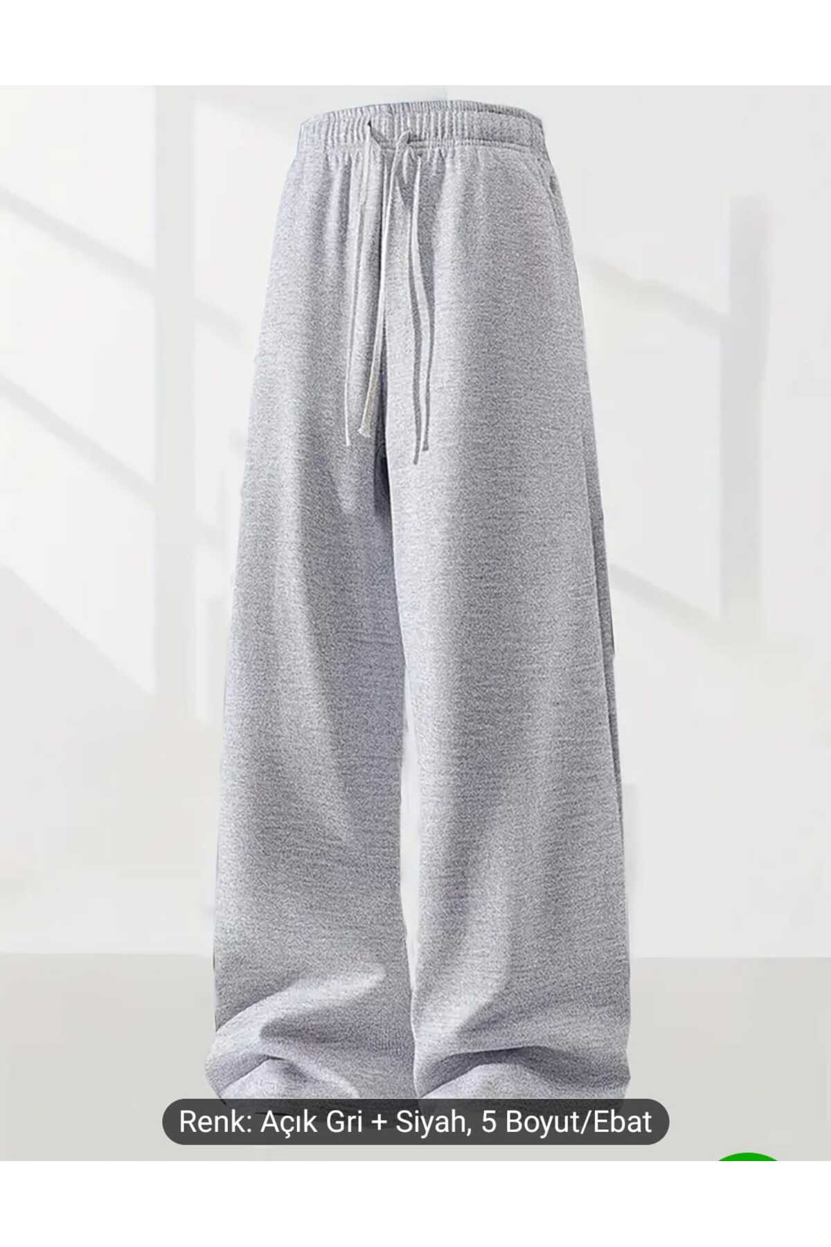 BERYY MODA  3 Adet Siyah Gri Lacivert Baggy Battal Beden Kaliteli Bol Kesim Esnek Rahat Kumaş Eşofman Altı - Görsel 7