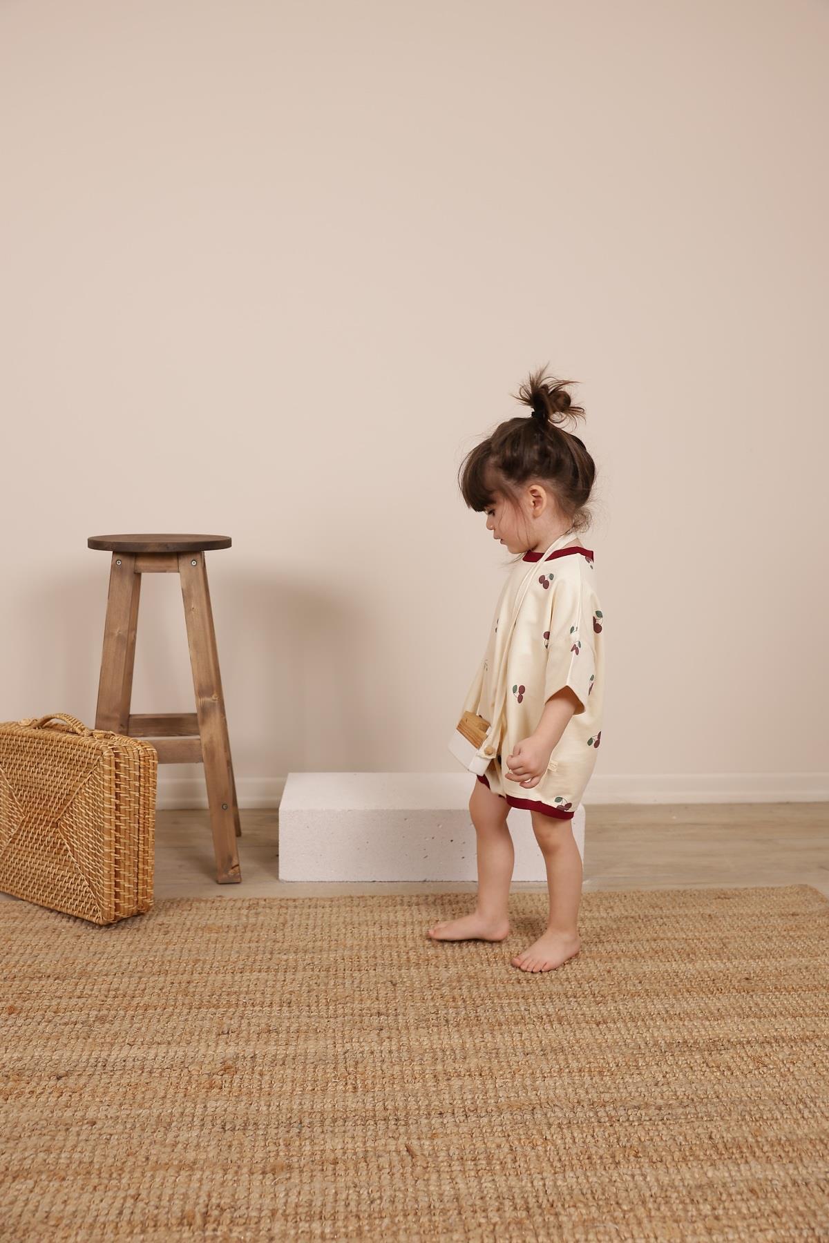 Oh La La Koala For Little Ones Kiraz Baskılı Oversize Tulum fotoğrafı 7 (önizleme)