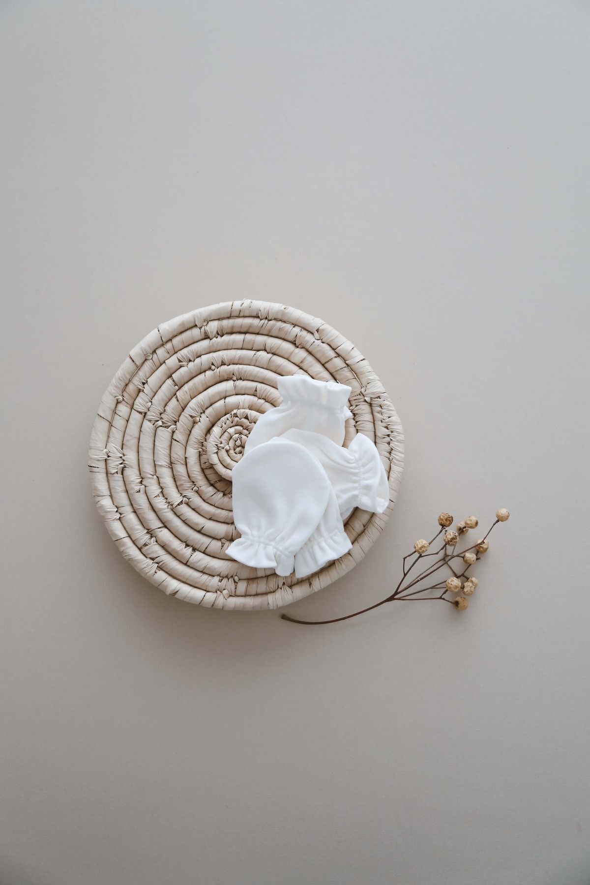 OhlalaKoala 3lü Beyaz Yenidoğan Eldiven Set Model 1 fotoğrafı 3 (önizleme)