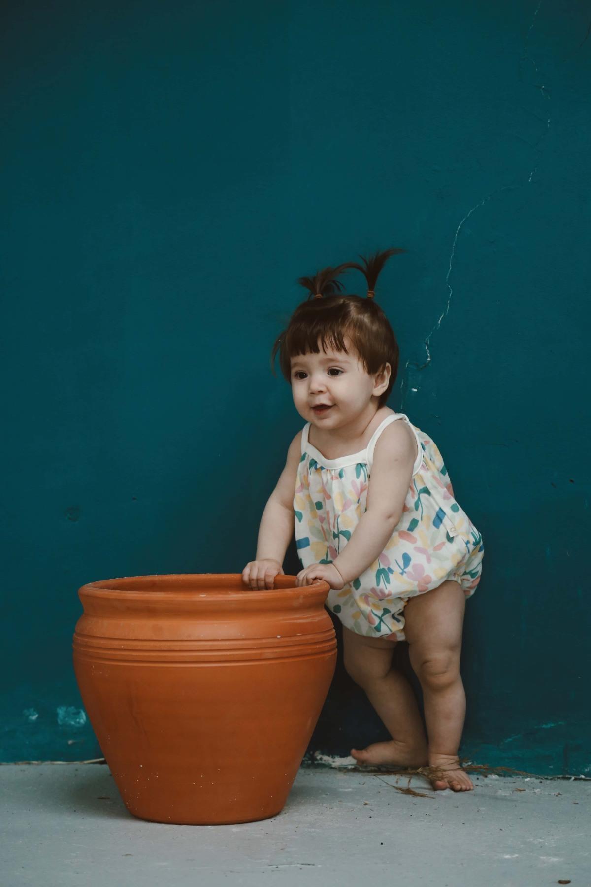 OhlalaKoala Renkli Baskılı Bebek İp Askılı Tulum fotoğrafı 6 (önizleme)