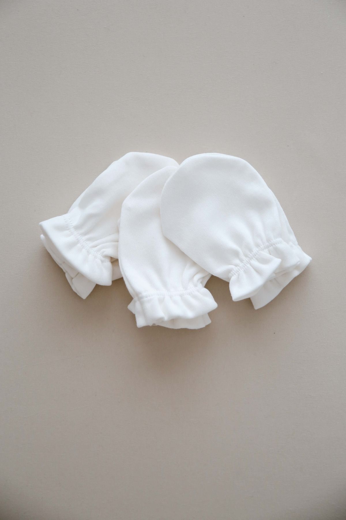 OhlalaKoala 3lü Beyaz Yenidoğan Eldiven Set Model 1 fotoğrafı 5 (önizleme)